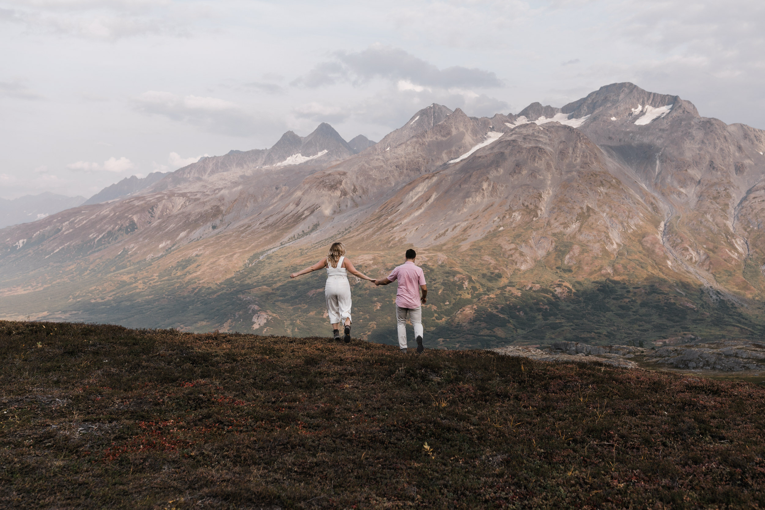 Engagement Session in Alaska | August Fall Colors on a Glacier Hike | The Hearnes Adventure Wedding Photography