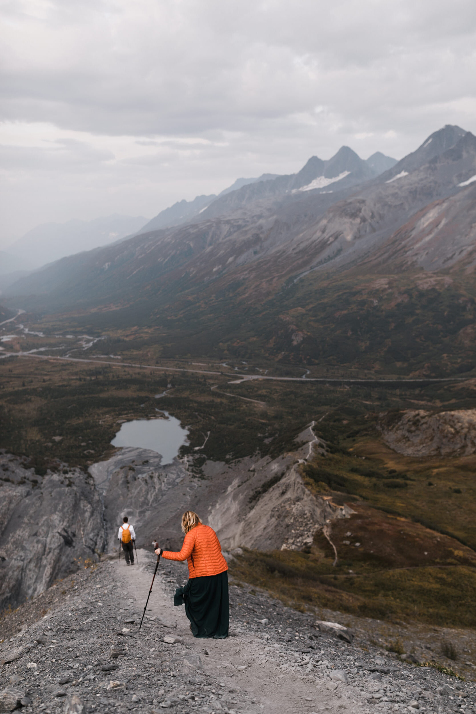 Engagement Session in Alaska | August Fall Colors on a Glacier Hike | The Hearnes Adventure Wedding Photography