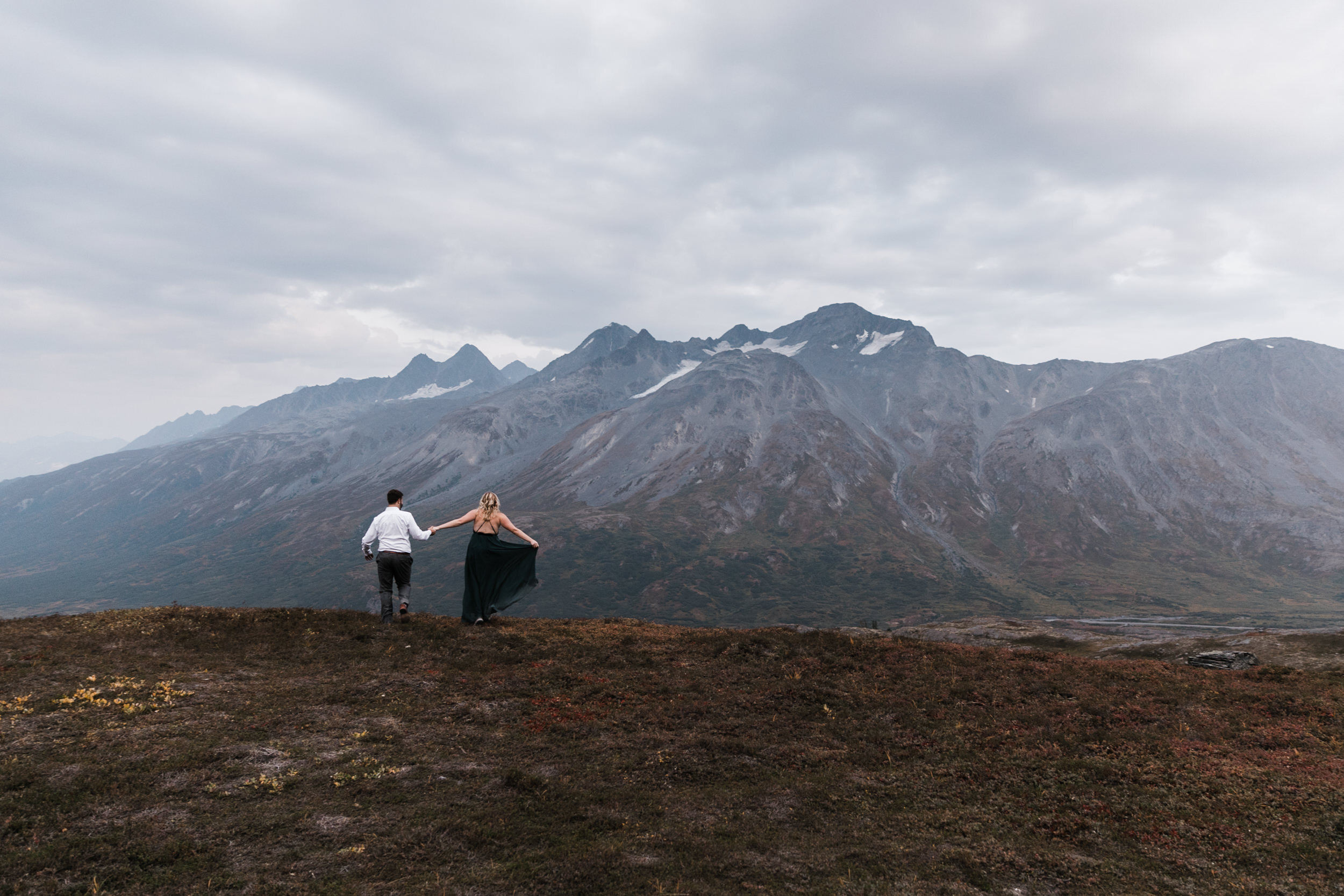 Engagement Session in Alaska | August Fall Colors on a Glacier Hike | The Hearnes Adventure Wedding Photography