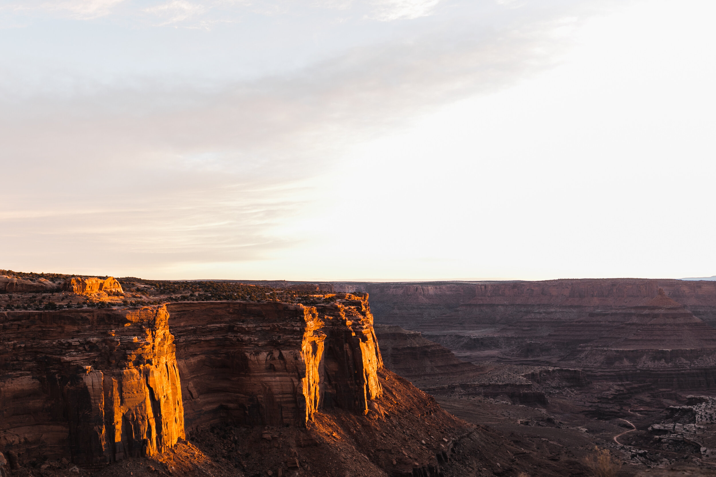 Sunrise in Canyonlands National Park with The Hearnes Adventure Wedding Photography