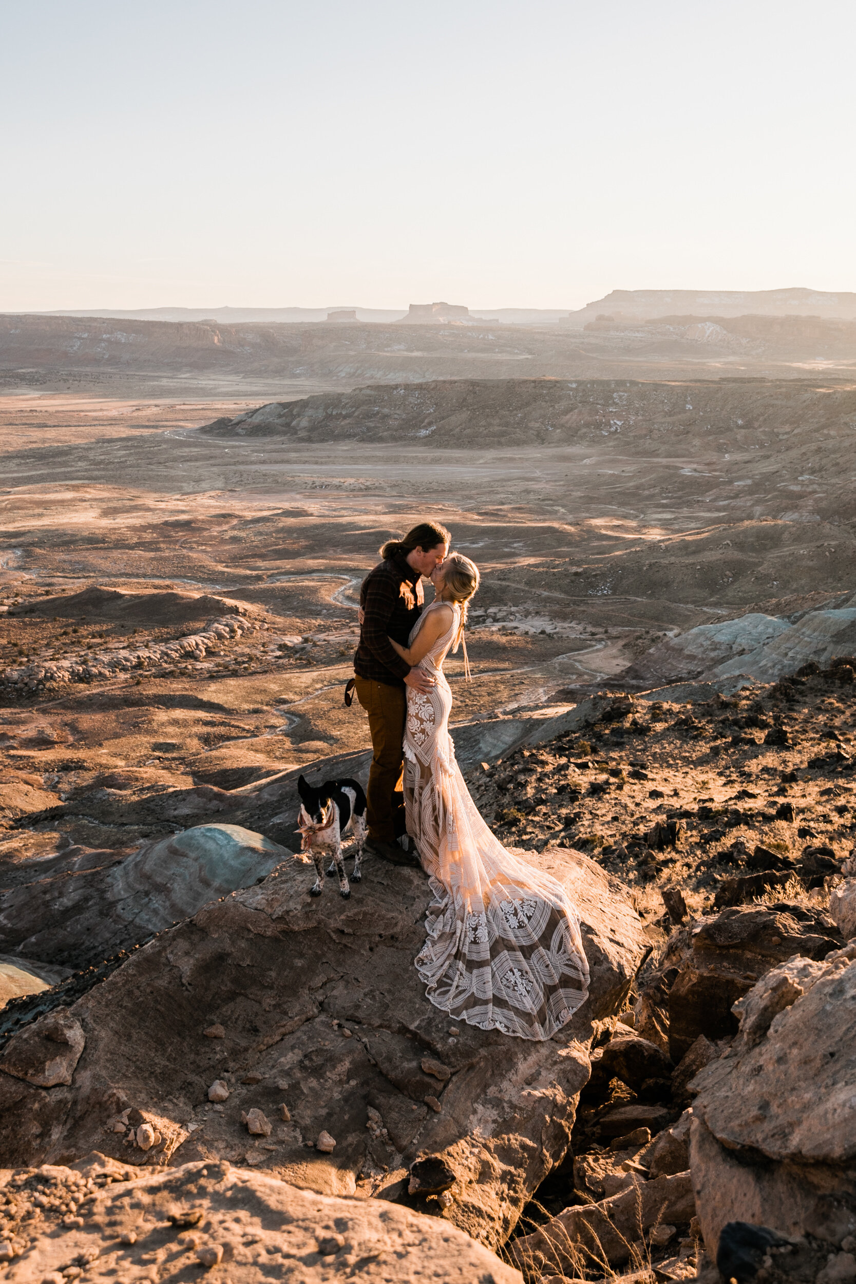 Rue de Seine East Gown | Moab, Utah Elopement Wedding Photographers | Boho Wedding Dress Ideas