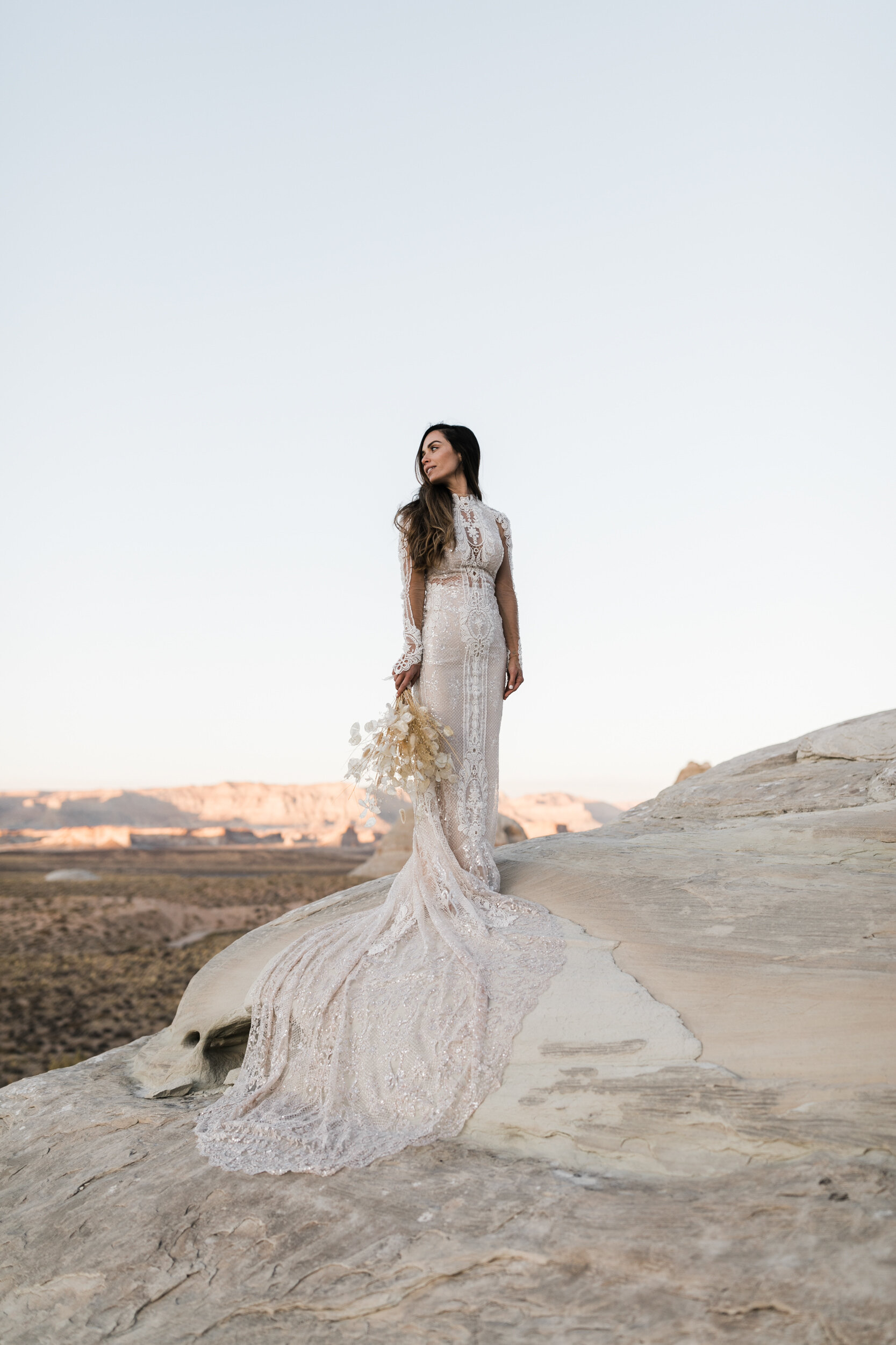 Amangiri Destination Wedding | Luxury Aman Adventure Elopement in the Utah Desert | Galia Lahav Bride | The Hearnes Adventure Photography