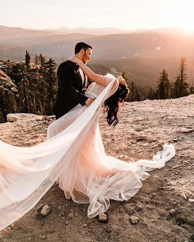 That feeling when the entire wedding planning process was full of closures, a world-wide pandemic, uncertainty, and constantly changing plans...but then the sun came up from behind the mountains and it was finally their elopement day 💃🏻✨ Not as we originally planned, but somehow even better because it was so uniquely them. I absolutely love seeing the joy in these photos because we remember the difficulty of getting to this moment. The phone calls and texts and so much unknowing. It all worked out in the end...and I&rsquo;m so thankful these two trusted us through it all!!