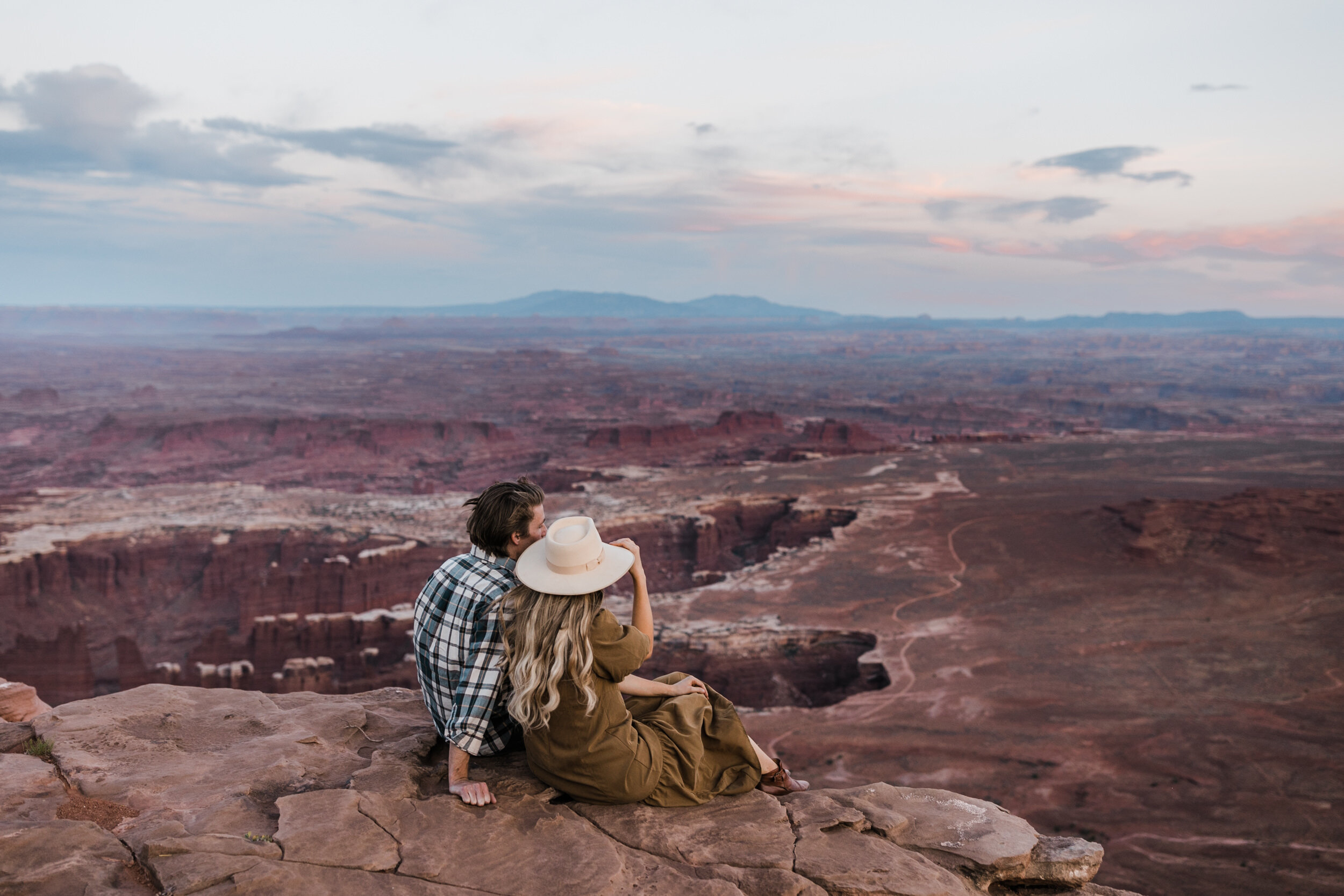 Casual Adventure Anniversary session in Moab, Utah | Sunset in Canyonlands National Park