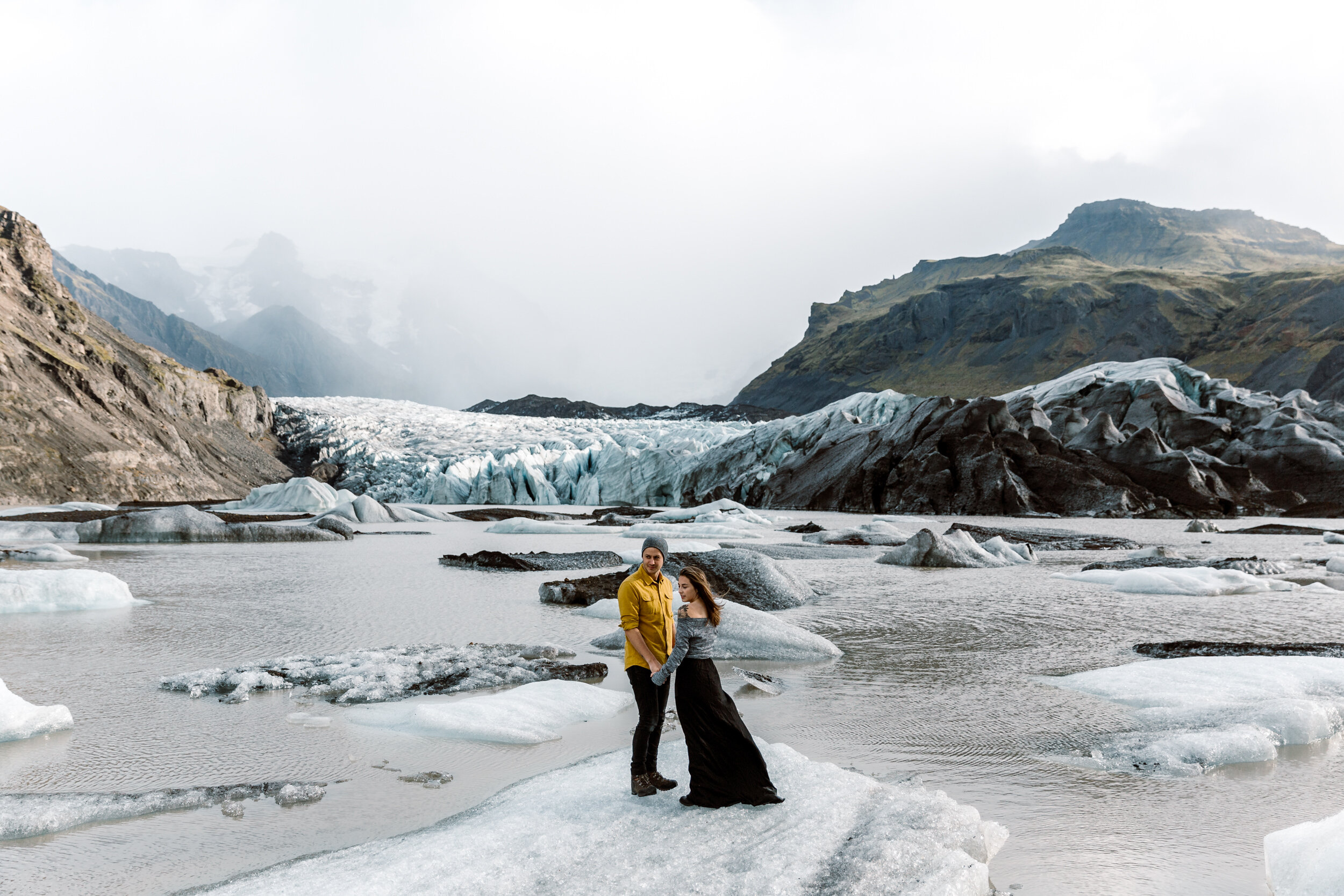 Adventure Session with The Hearnes in Iceland | Exploring a Glacier Lake | Epic Wedding Locations in Iceland