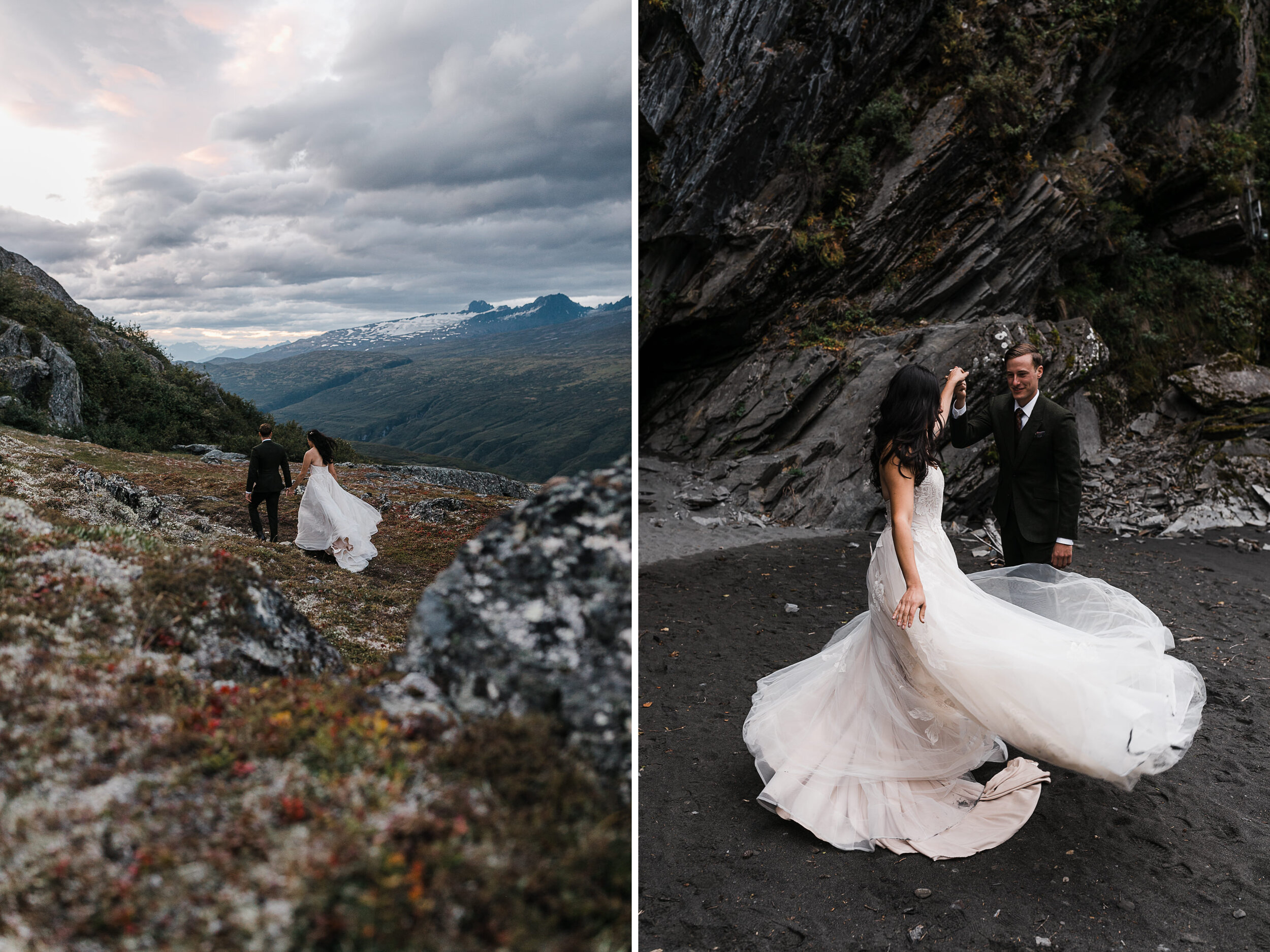 mountain top elopement in alaska | the hearnes adventure photography