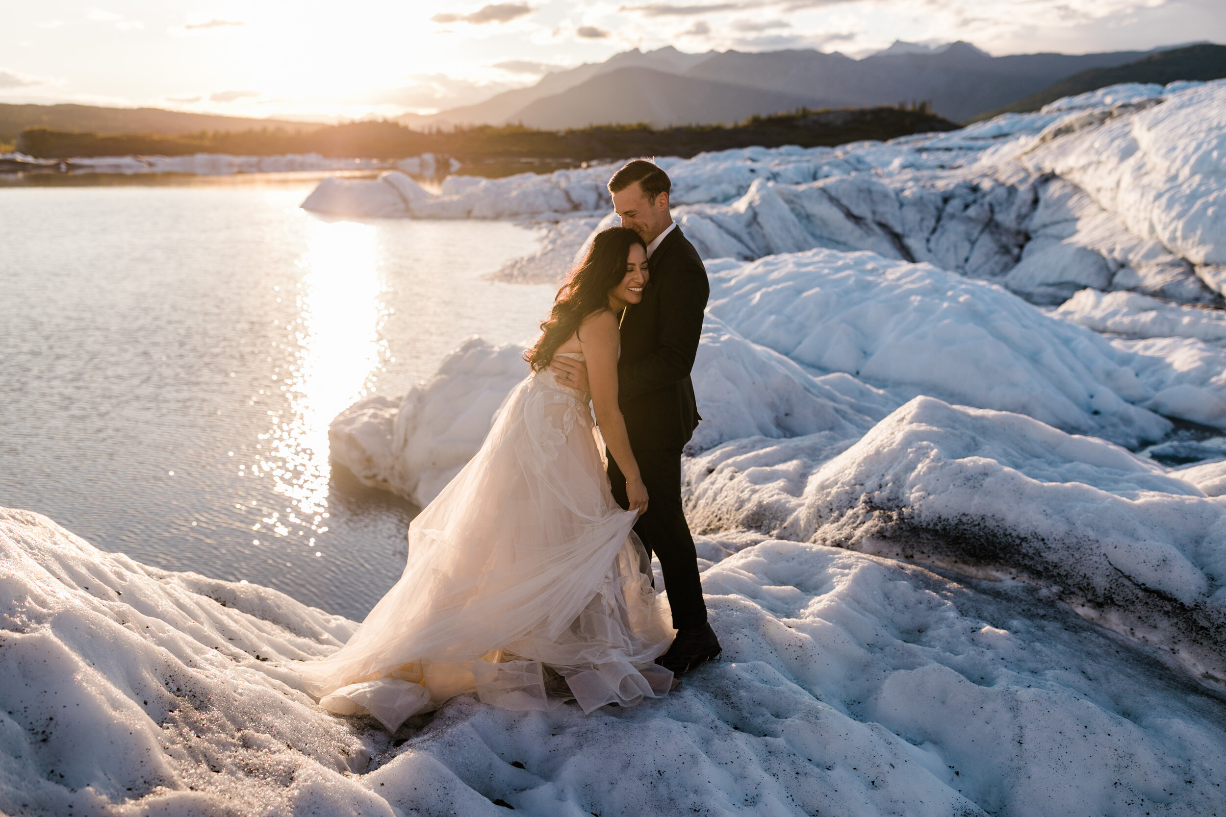 Glacier Hiking Elopement in Alaska | Day-After Wedding Session | The Hearnes Adventure Photography