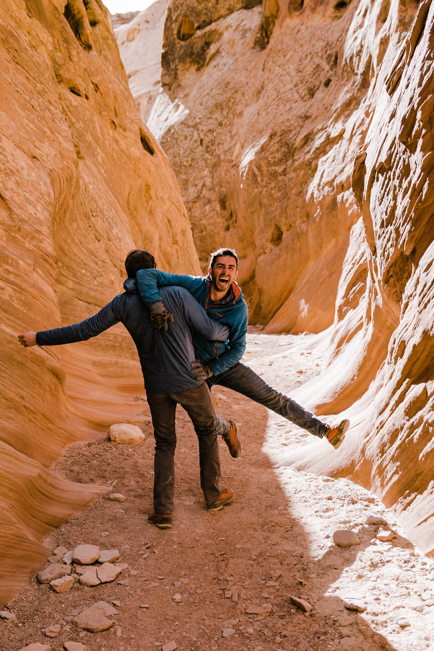 LGBT Gay Portrait Session in a Utah Slot Canyon with The Hearnes