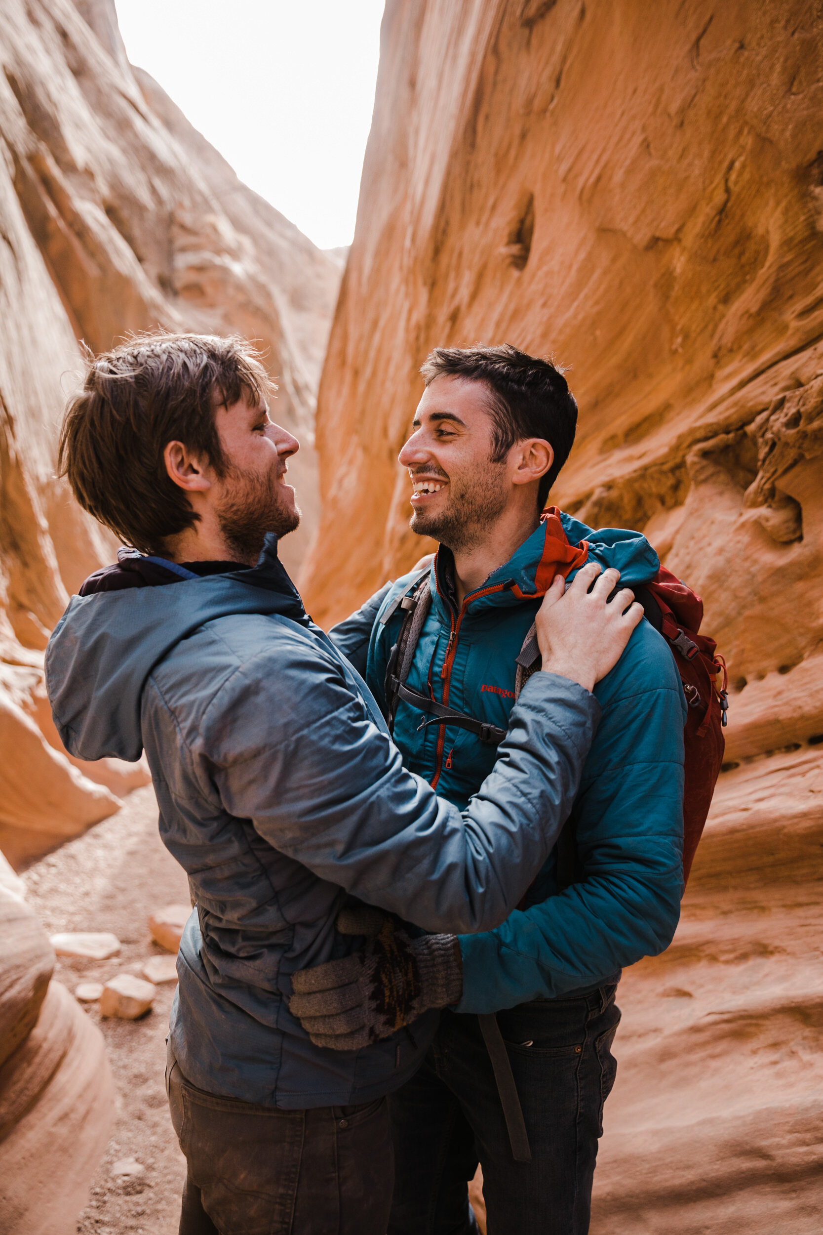 LGBT Gay Portrait Session in a Utah Slot Canyon with The Hearnes