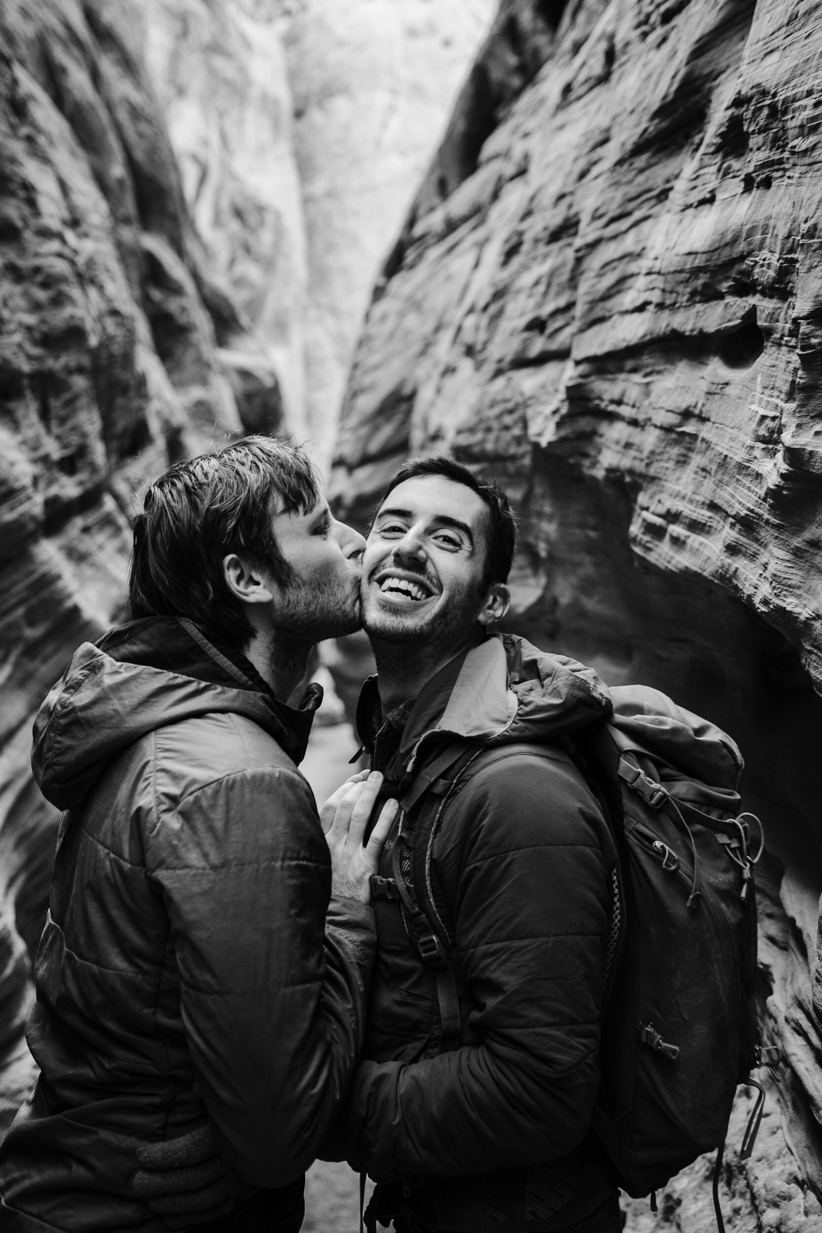 LGBT Gay Portrait Session in a Utah Slot Canyon with The Hearnes