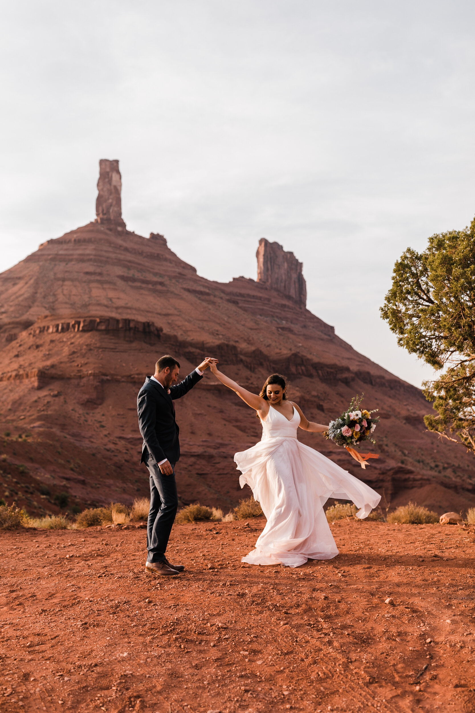 small covid-safe wedding in utah with The Hearnes
