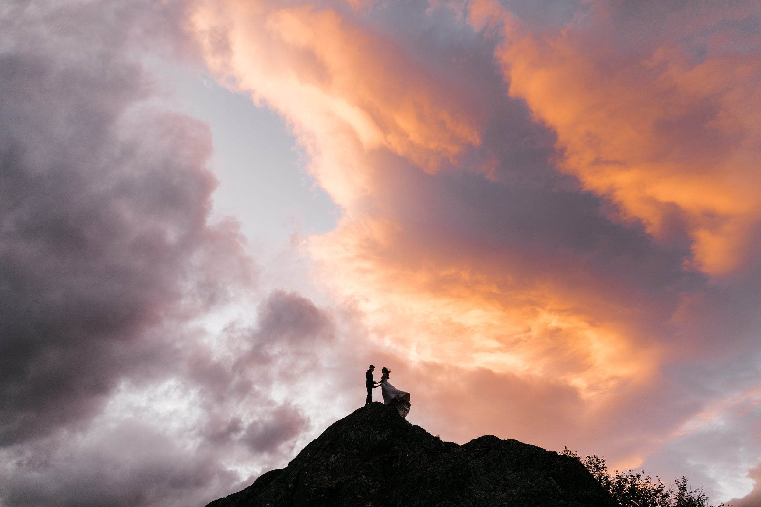 Sunrise Elopement on top of a Mountain in Alaska | Best of 2020, Our Favorite Wedding Photos of the Year | The Hearnes Adventure Wedding Photography