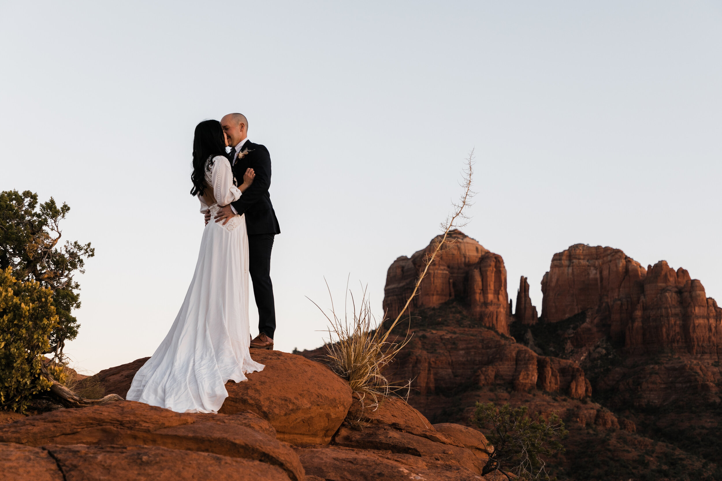 Rue de Seine Presley Gown in the Sedona Desert | The Hearnes Adventure Wedding Photography