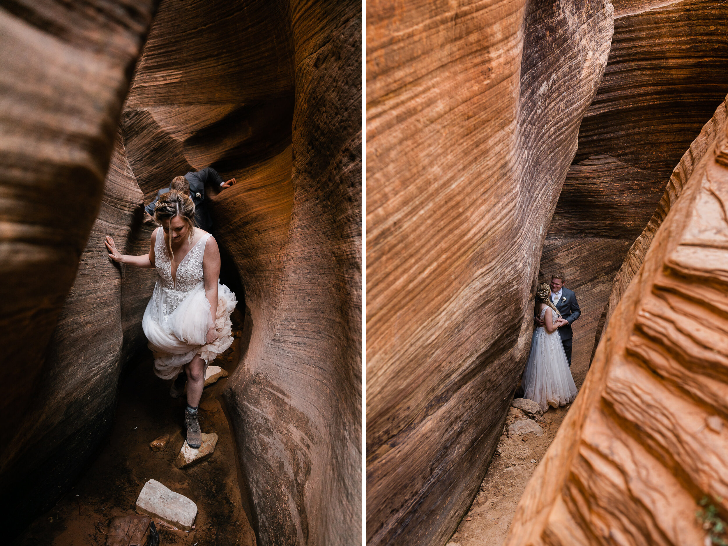 Zion Utah Elopement | Adventurous Wedding in Canyon | The Hearnes Photography