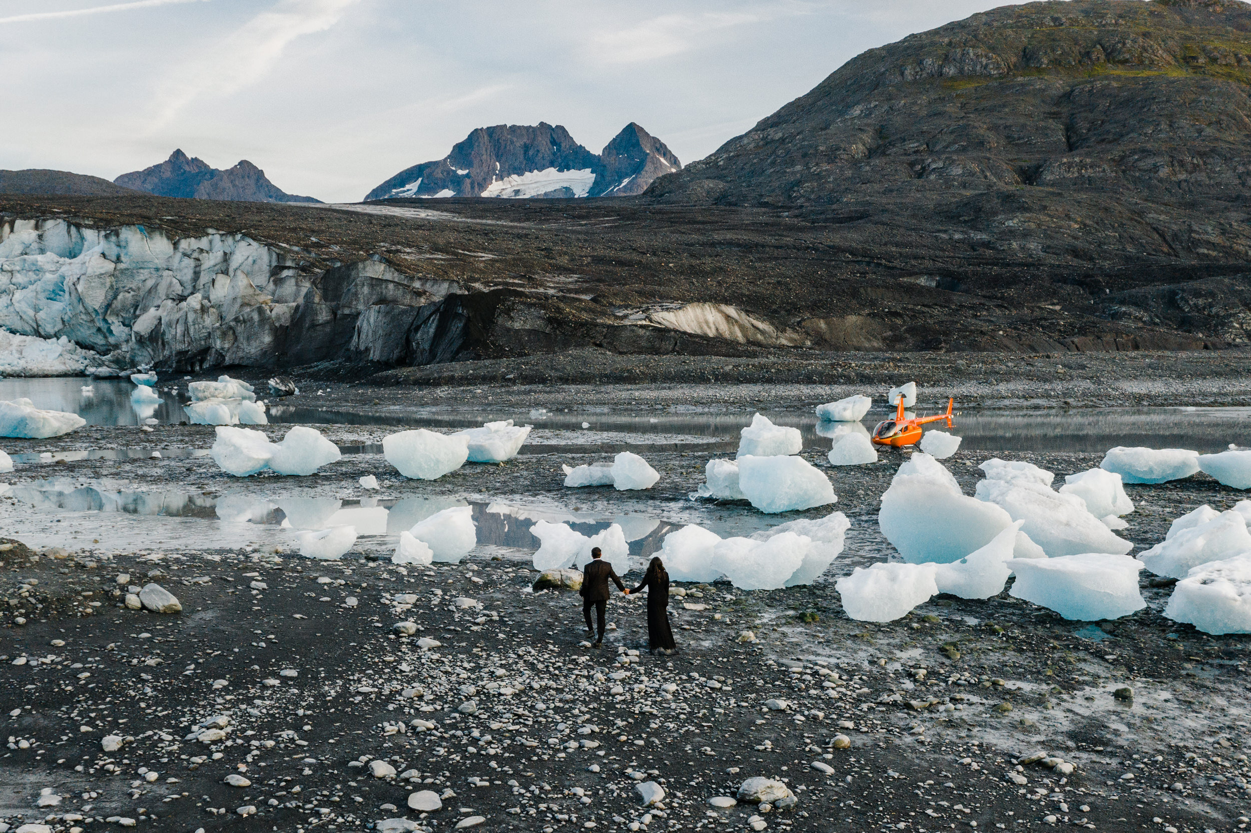 Alaska Adventure Session | Glacier by Helicopter | The Hearnes Photography