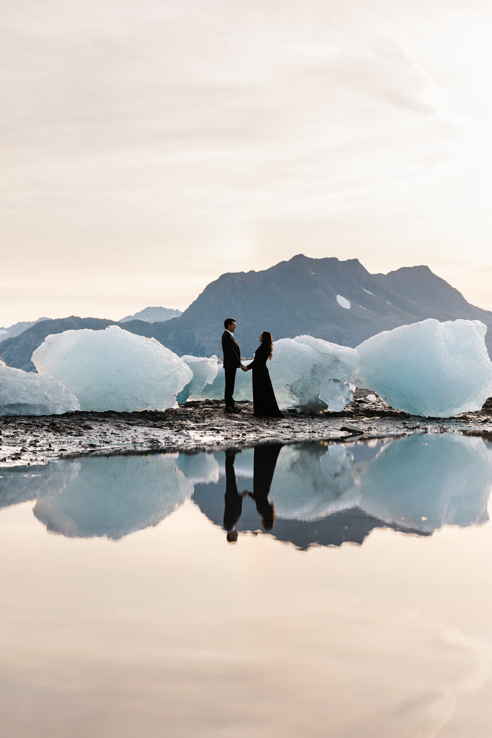 Alaska Engagement | Iceberg Beach | The Hearnes Photography