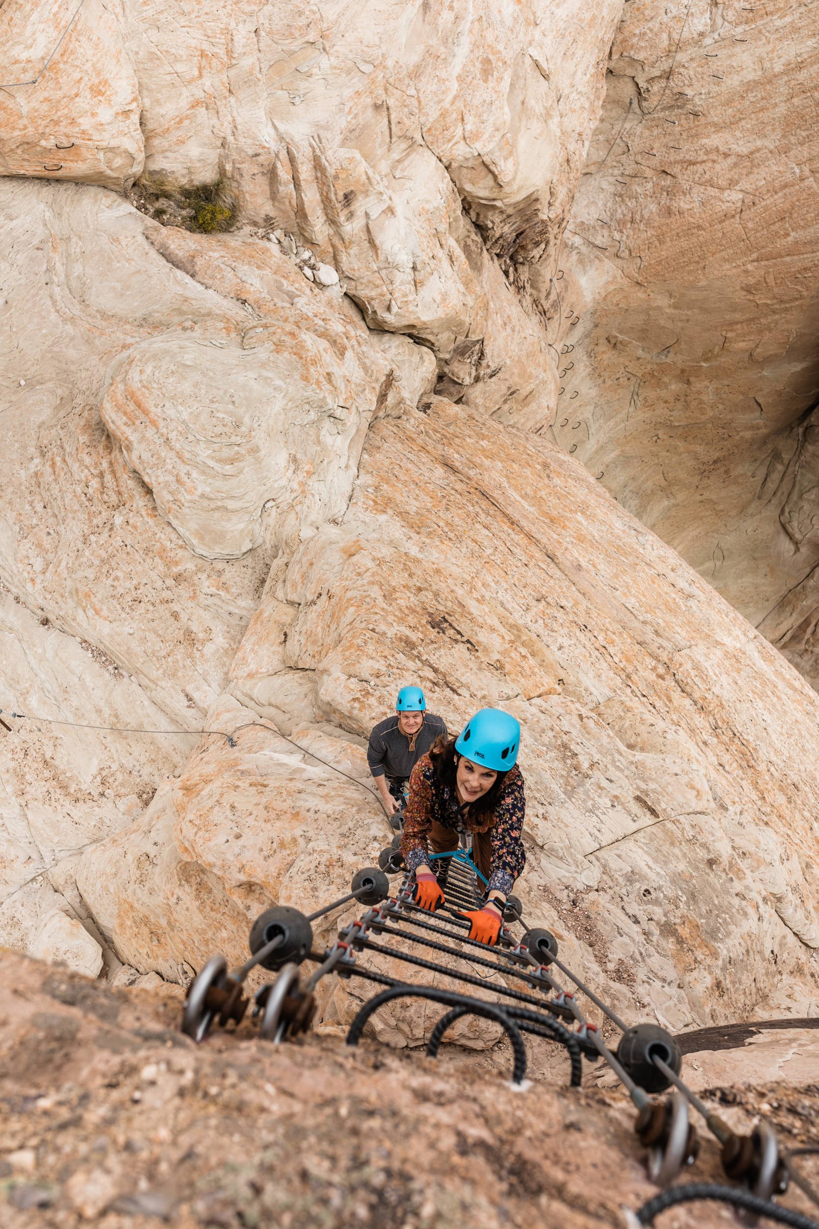 Utah Via Ferrata Hike at Amangiri Luxury Elopement Resort | The Hearnes Adventure Photography