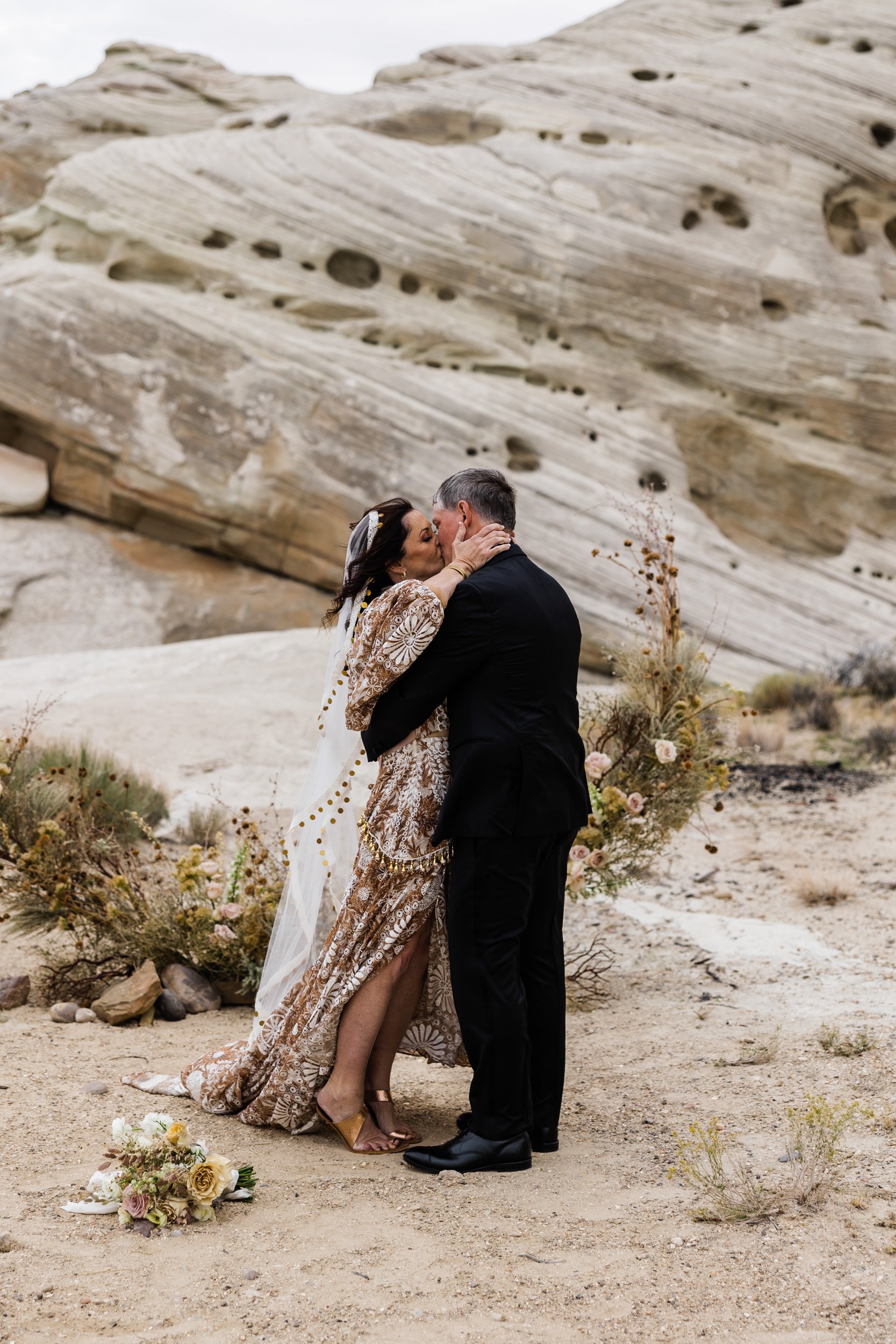 Remote Desert Wedding Ceremony at Amangiri Luxury Elopement Resort | The Hearnes Adventure Photography