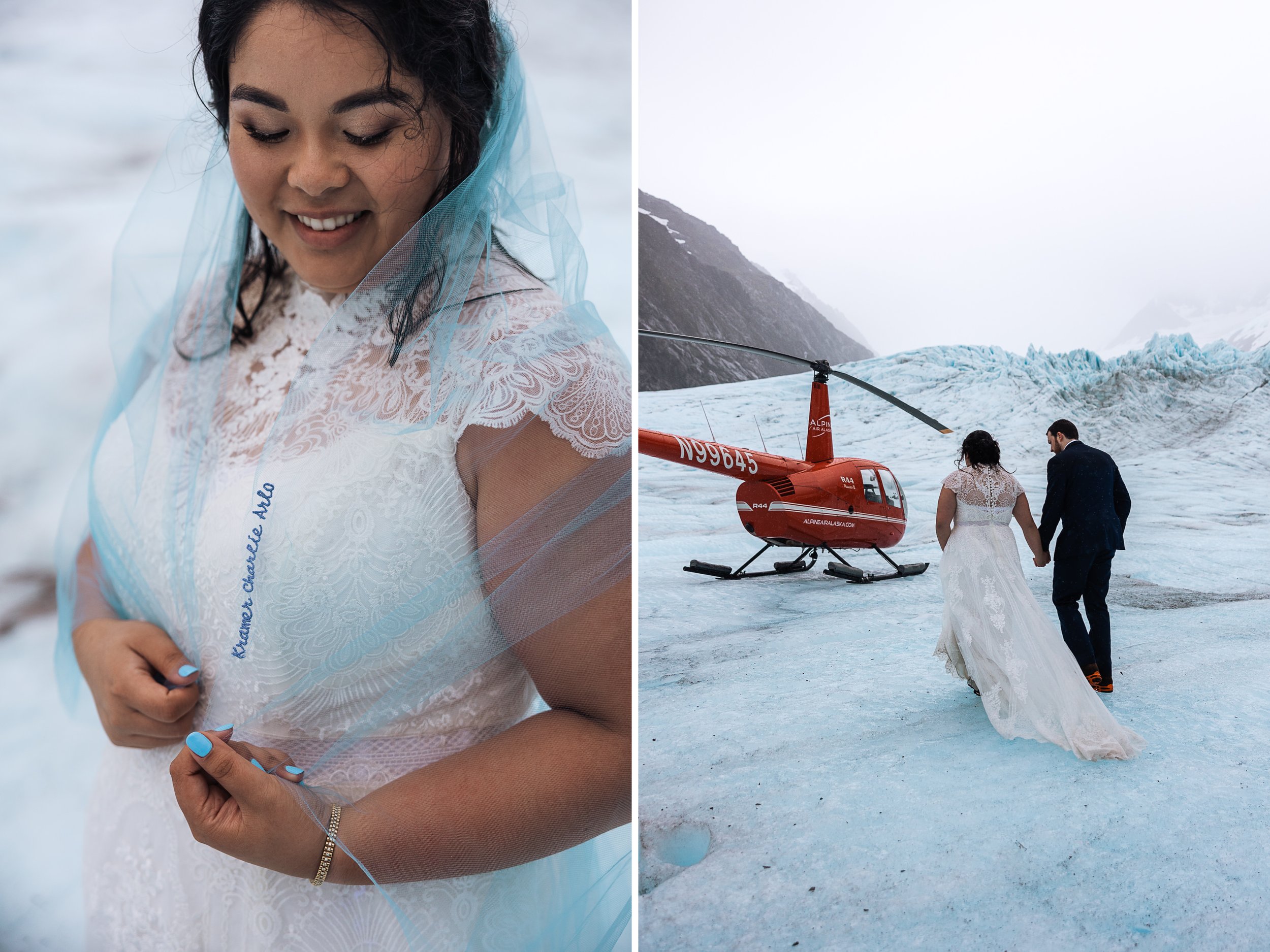 Fall Helicopter Elopement in Alaska