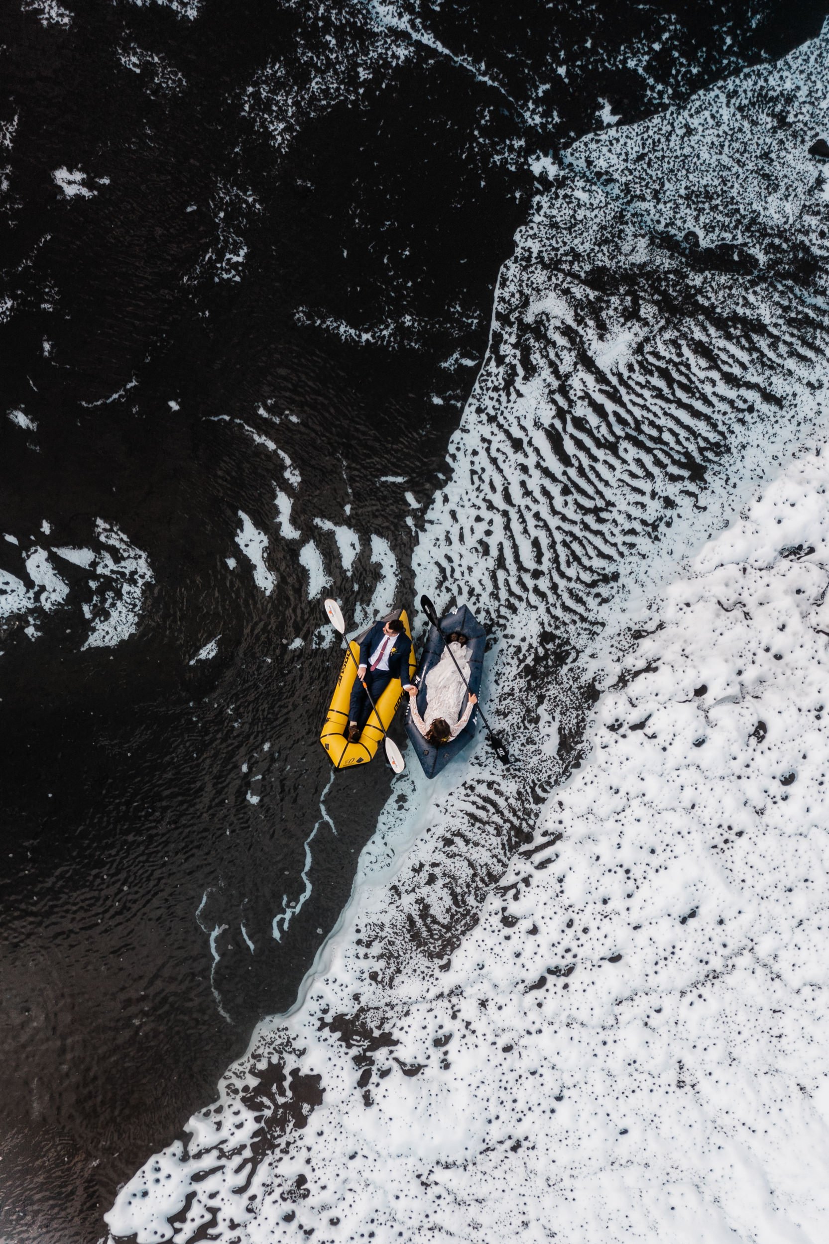 Kayaking on a Glacier Elopement Wedding in Alaska | The Hearnes Adventure Photography