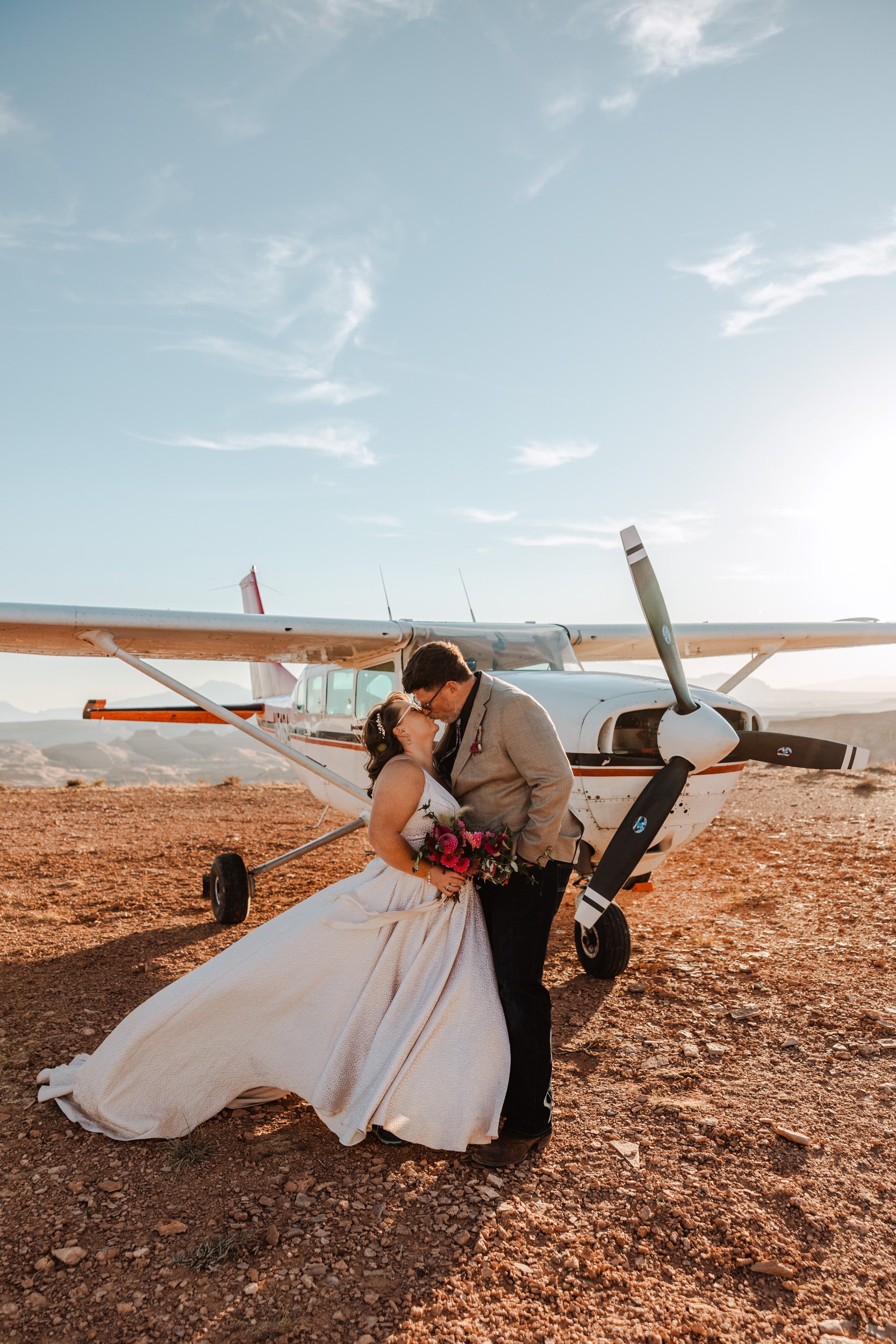 Moab, Utah Airplane Aviation Backcountry Elopement | The Hearnes Adventure Photography