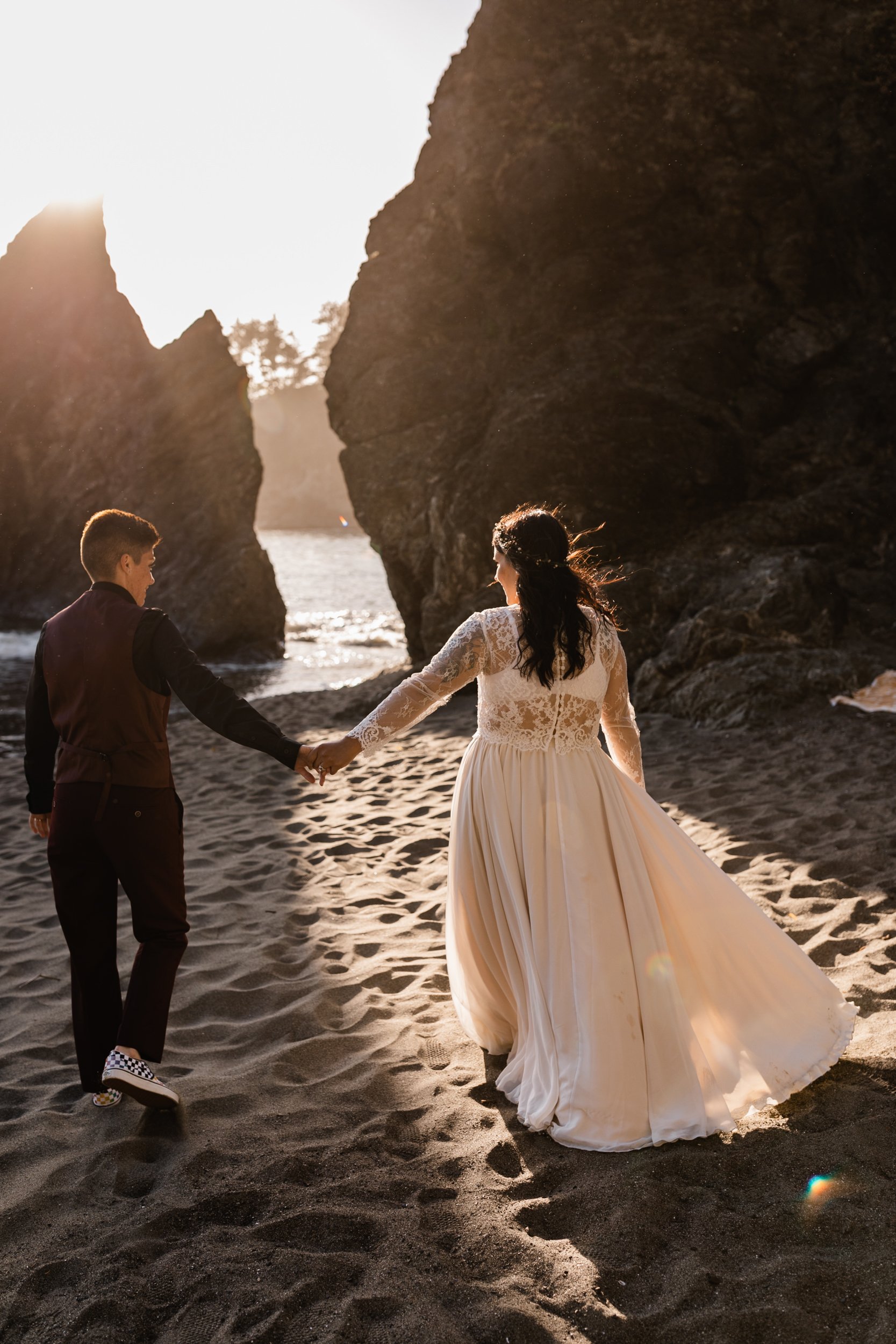 Redwoods National Park Elopement | Lesbian Wedding Inspiration | The Hearnes Adventure Photography