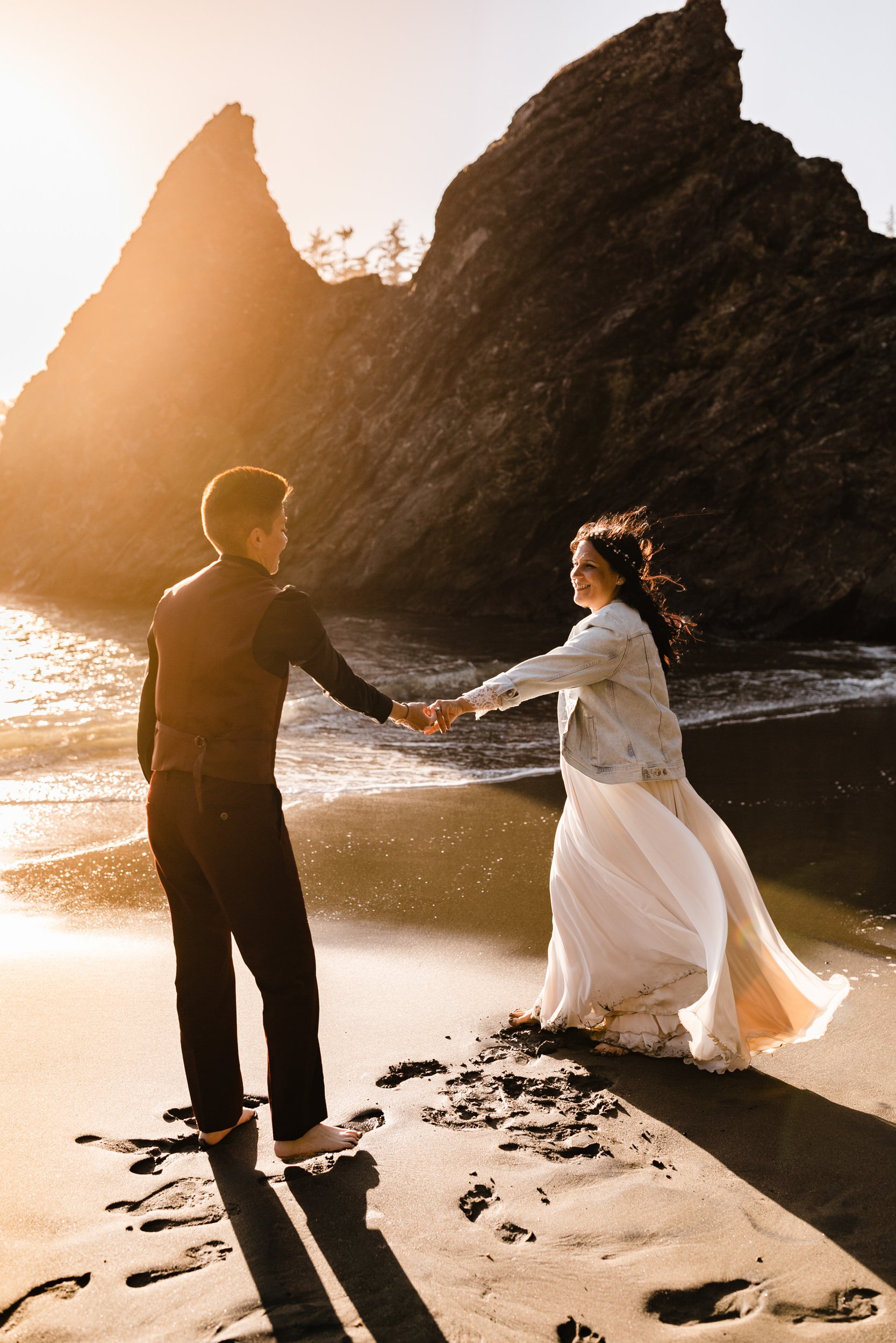 Redwoods National Park Elopement | Lesbian Wedding Inspiration | The Hearnes Adventure Photography