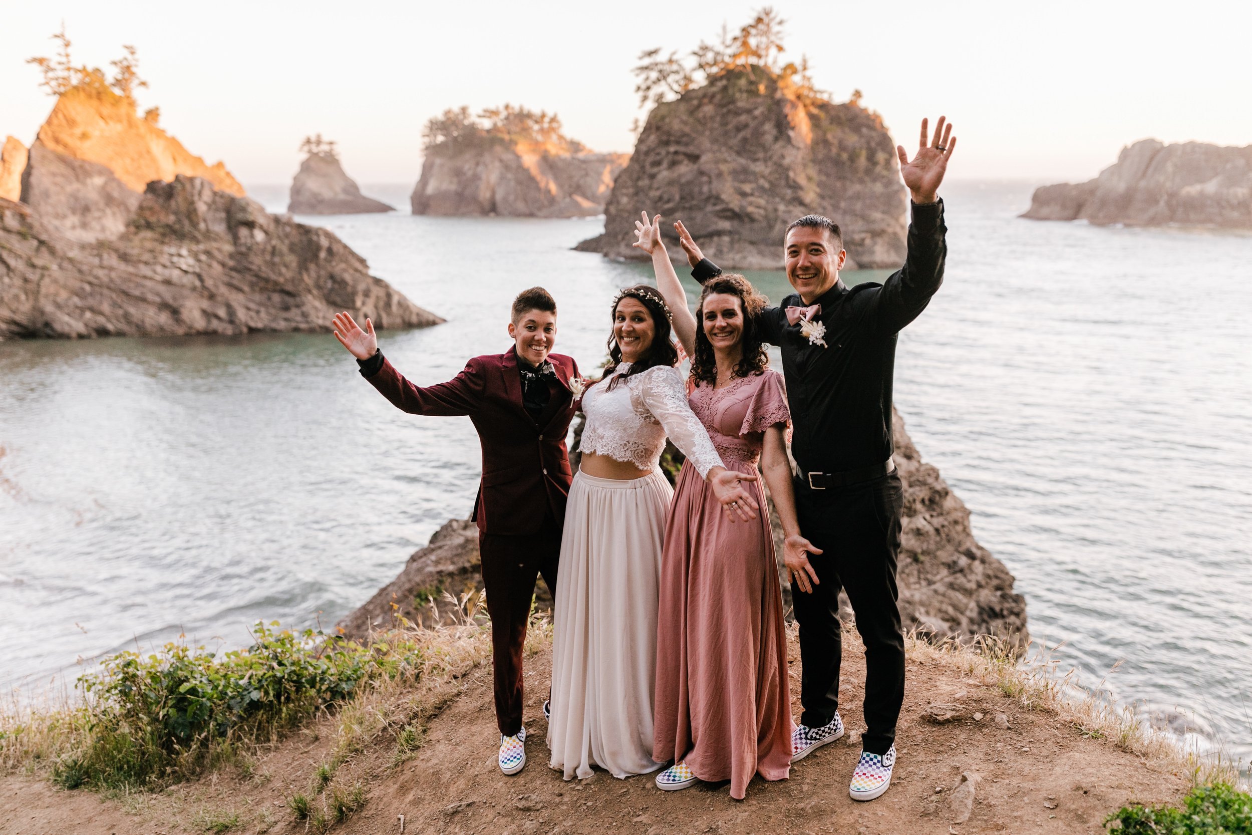 Redwoods National Park Elopement | Lesbian Wedding Inspiration | The Hearnes Adventure Photography