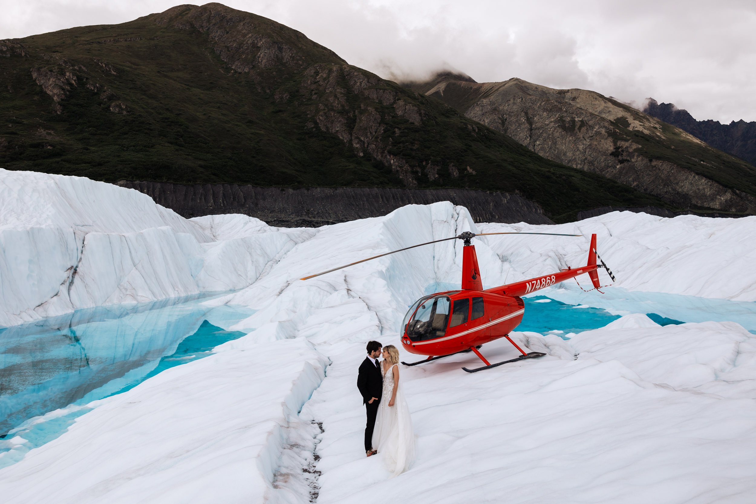 Helicopter Elopement at Sheep Mountain Lodge in Alaska