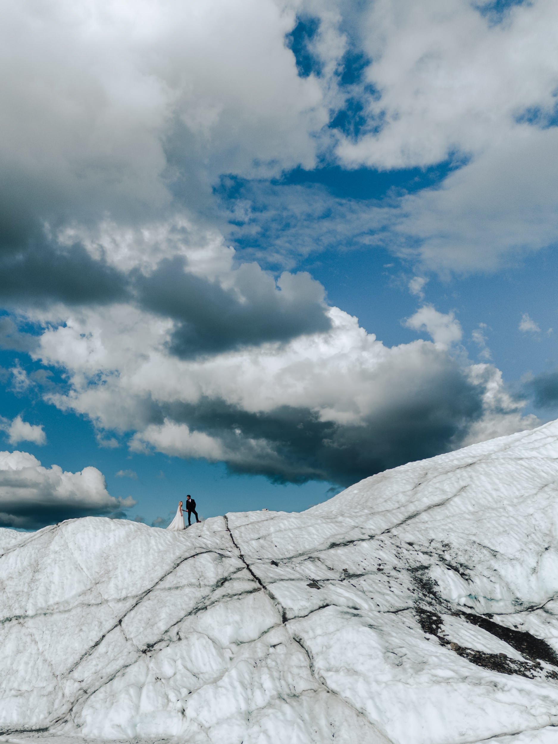 Glacier Trekking in Alaska on their Wedding Day | The Hearnes Alaska Elopement Photography