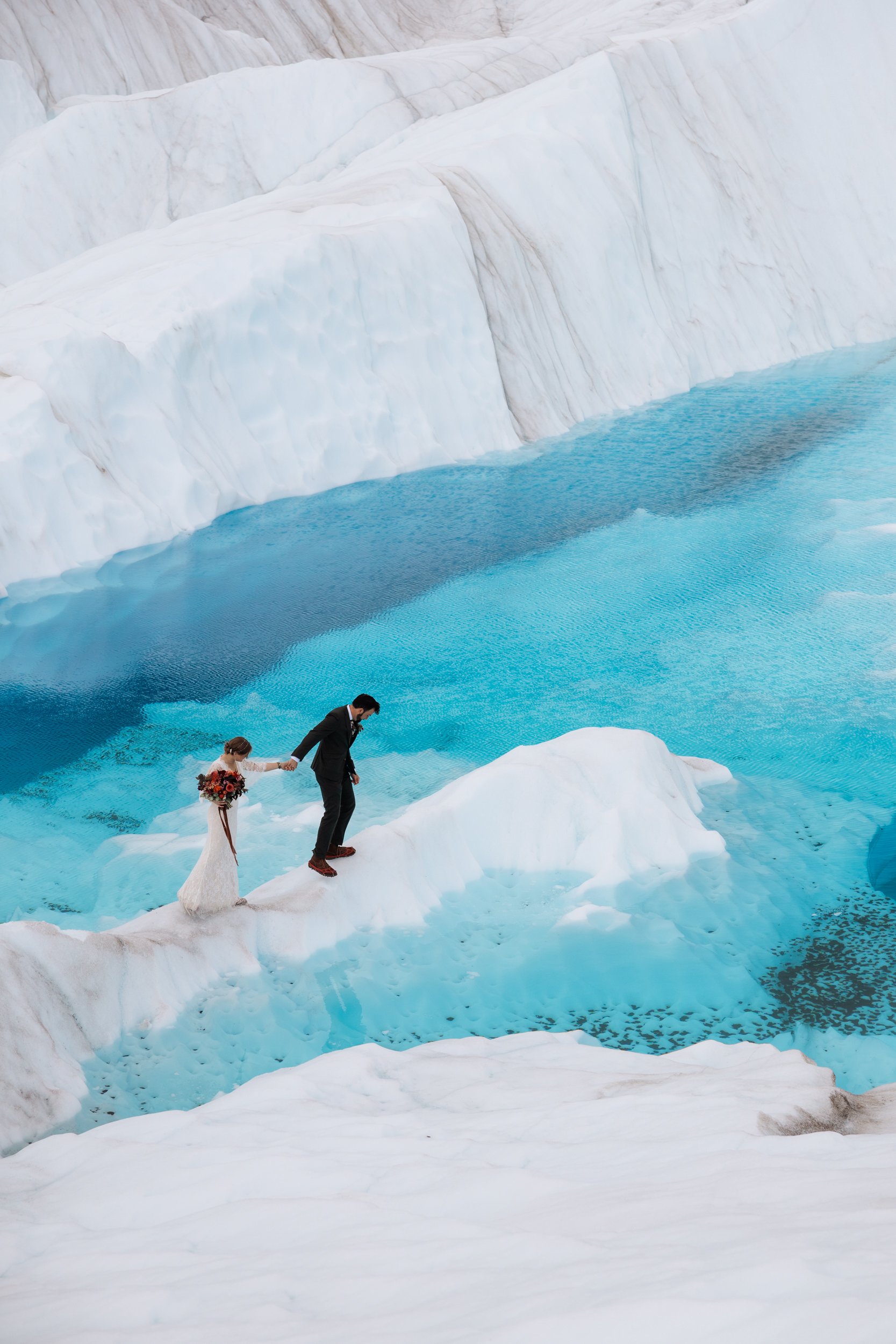 Alaska Glacier Trekking Elopement | The Hearnes Elopement Photography