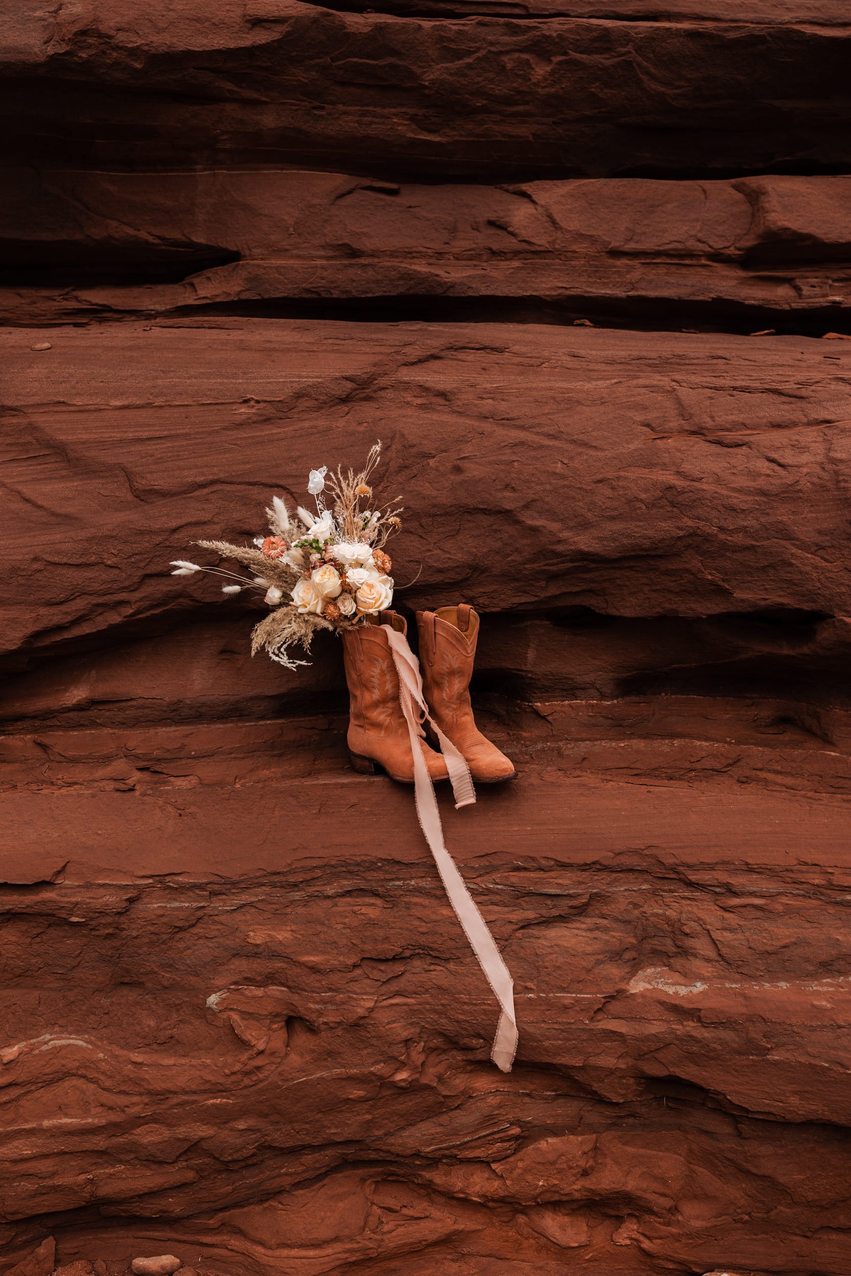 Tecovas Josie Boot Bride in Moab, Utah | The Hearnes Elopement Photography