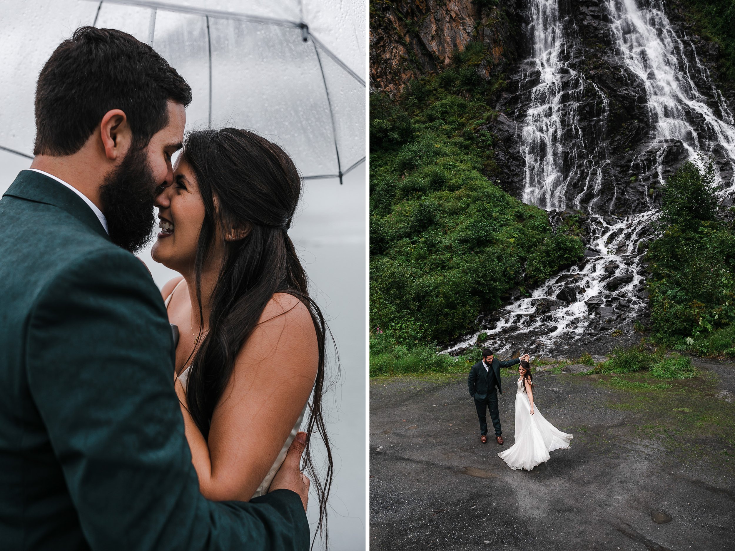 Rainy elopement in the mountains near Valdez, Alaska | The Hearnes Adventure Photography