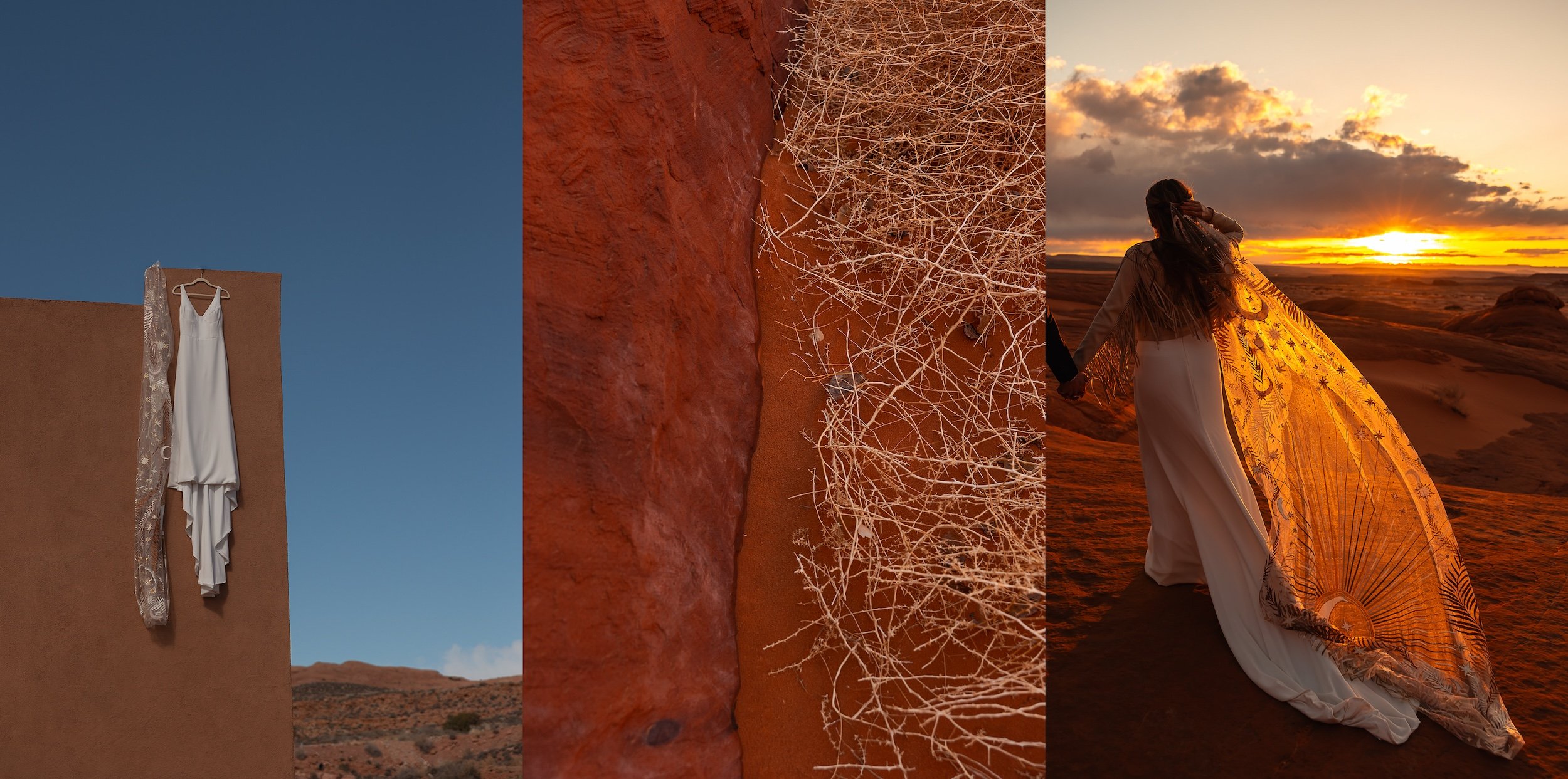 Sand Dune Elopement Vow Renewal in Moab, Utah | Rue de Seine desert rose veil