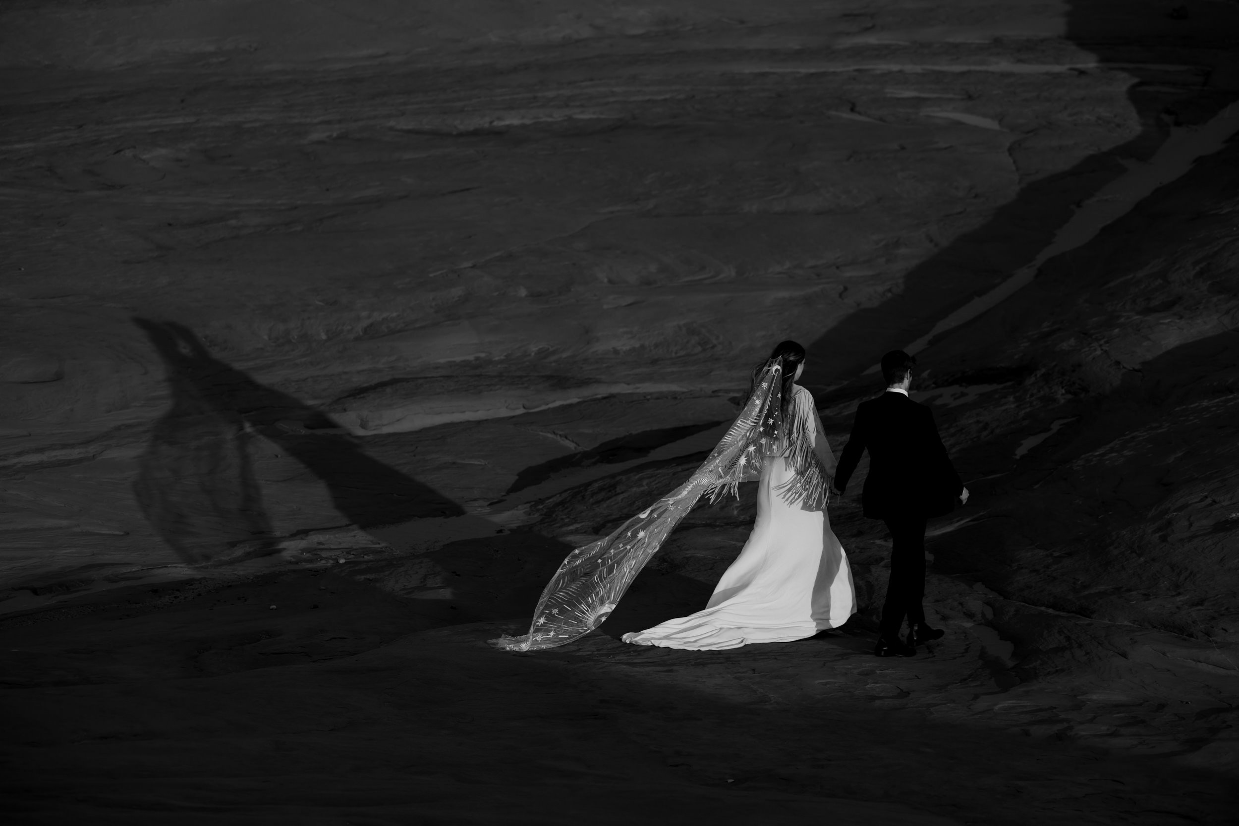Sand Dune Elopement Vow Renewal in Moab, Utah | Rue de Seine desert rose veil