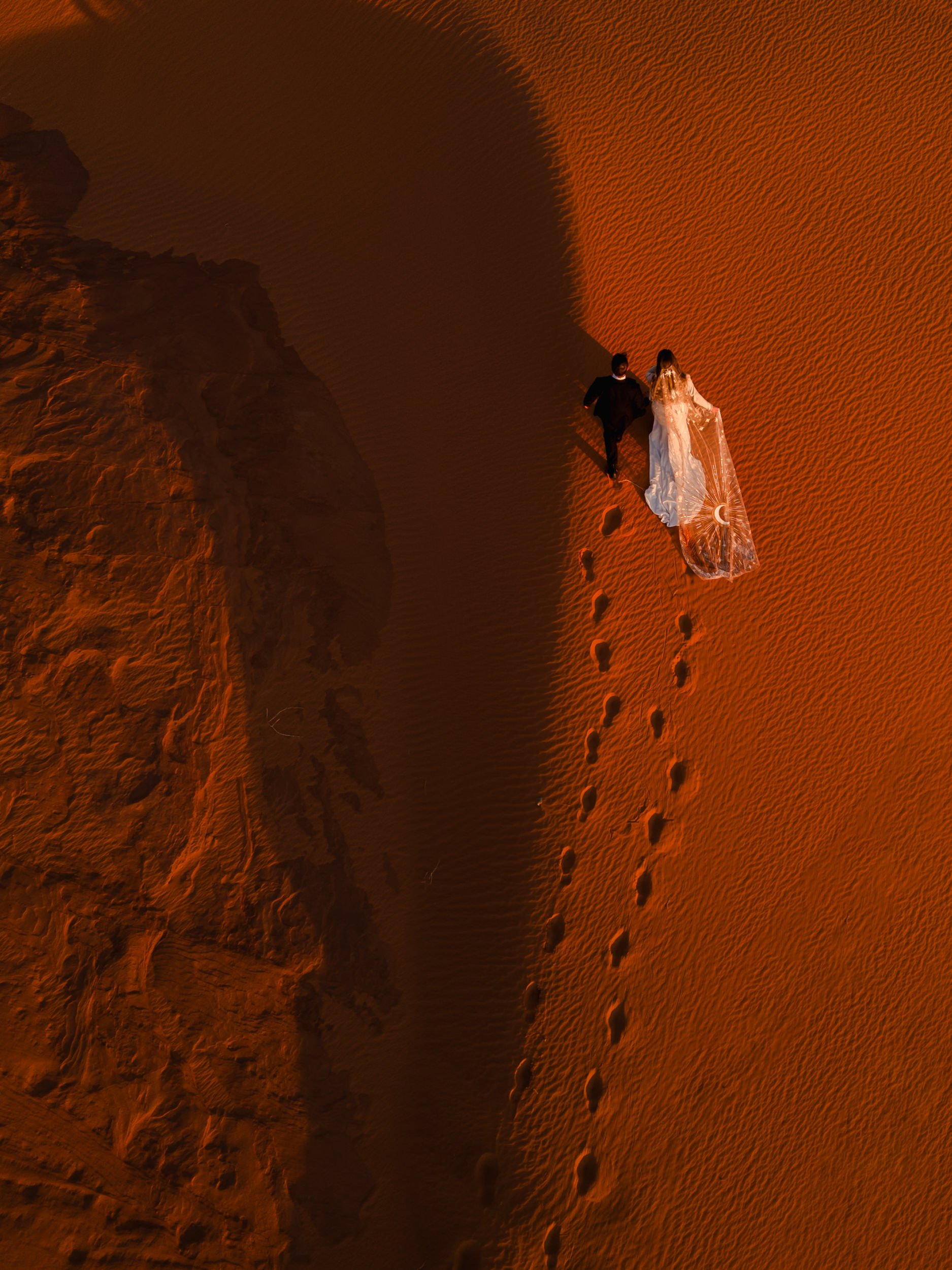 Sand Dune Elopement Vow Renewal in Moab, Utah | Rue de Seine desert rose veil