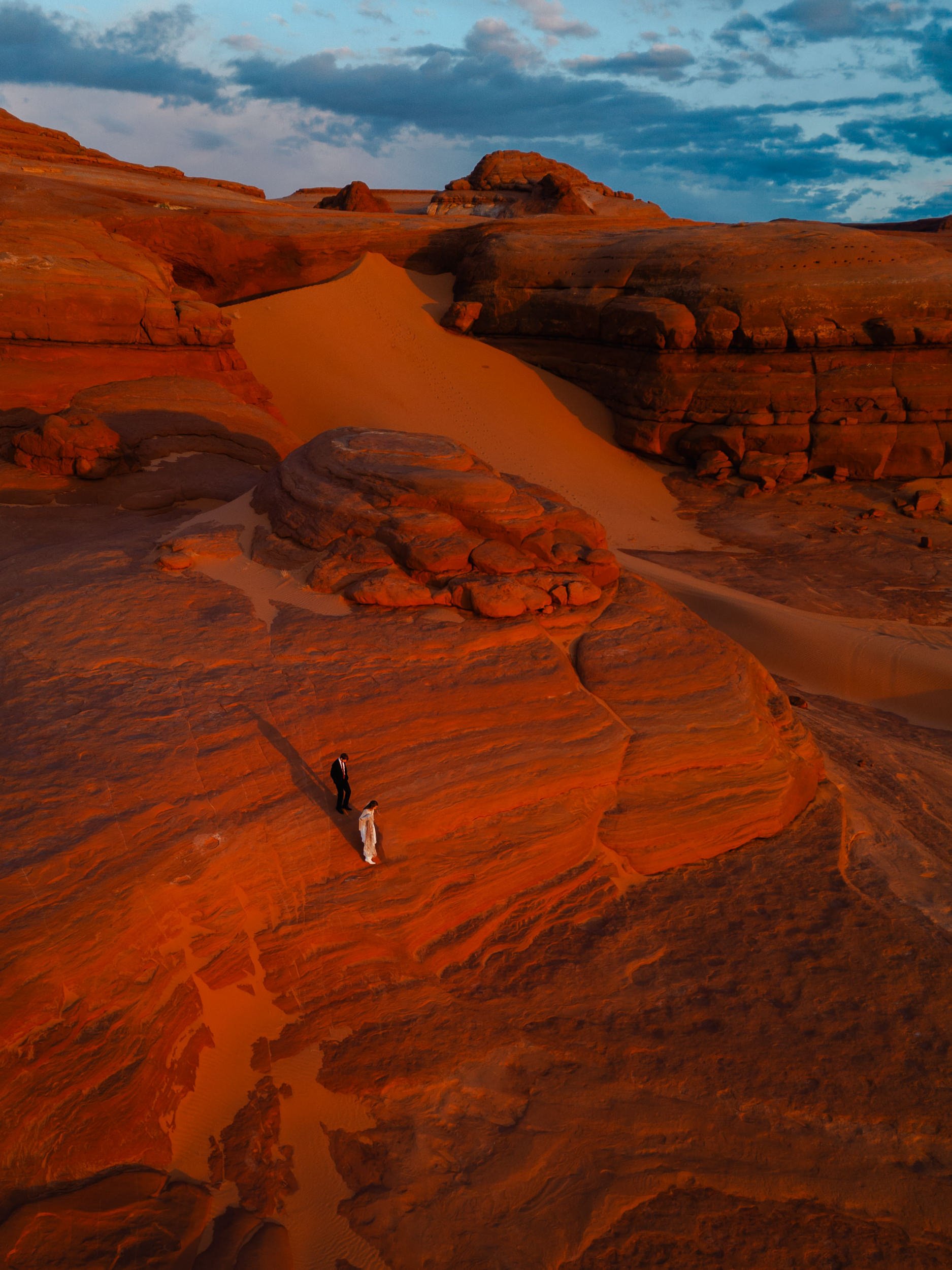 Sand Dune Elopement Vow Renewal in Moab, Utah | Rue de Seine desert rose veil