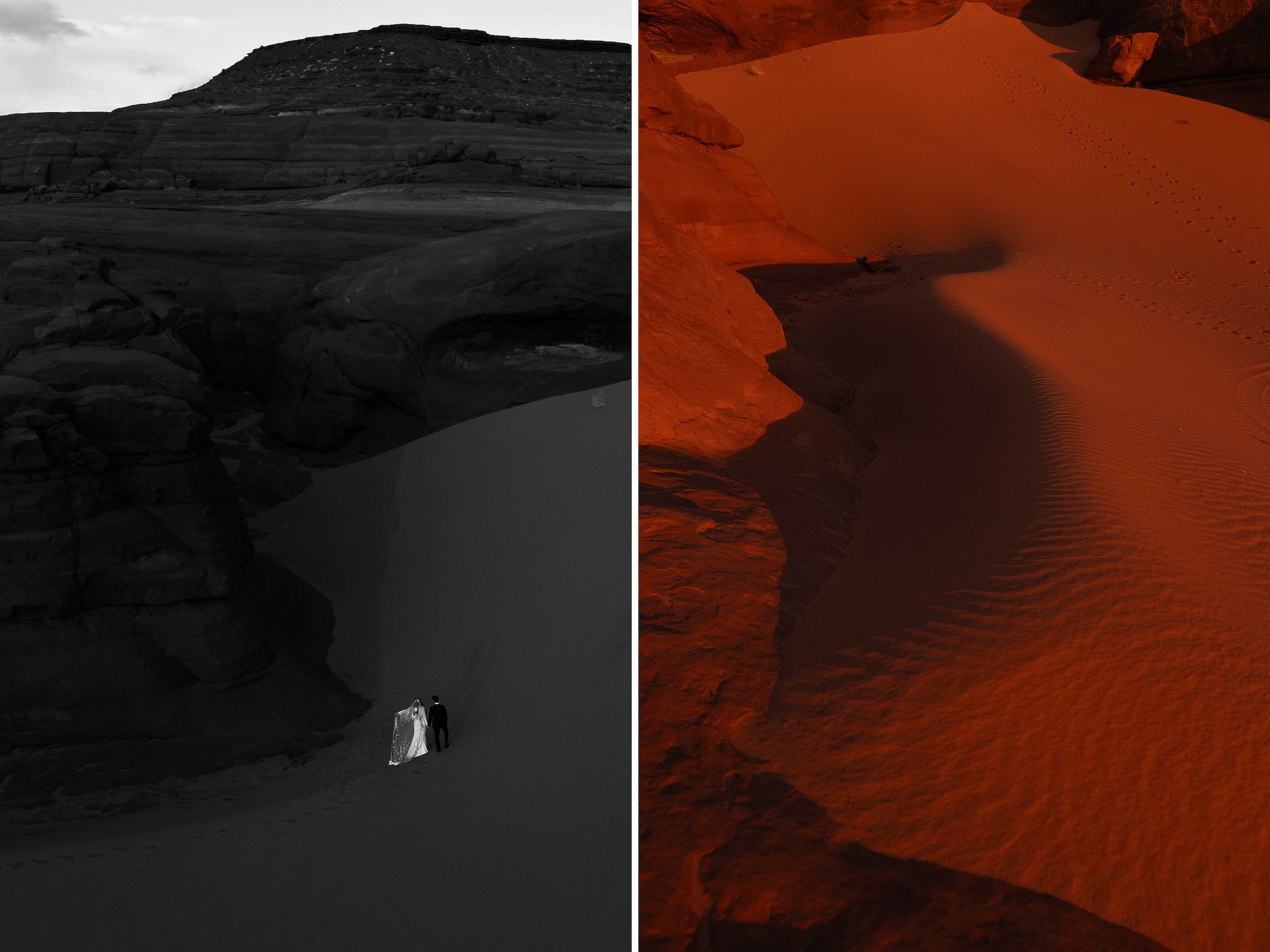 Sand Dune Elopement Vow Renewal in Moab, Utah | Rue de Seine desert rose veil