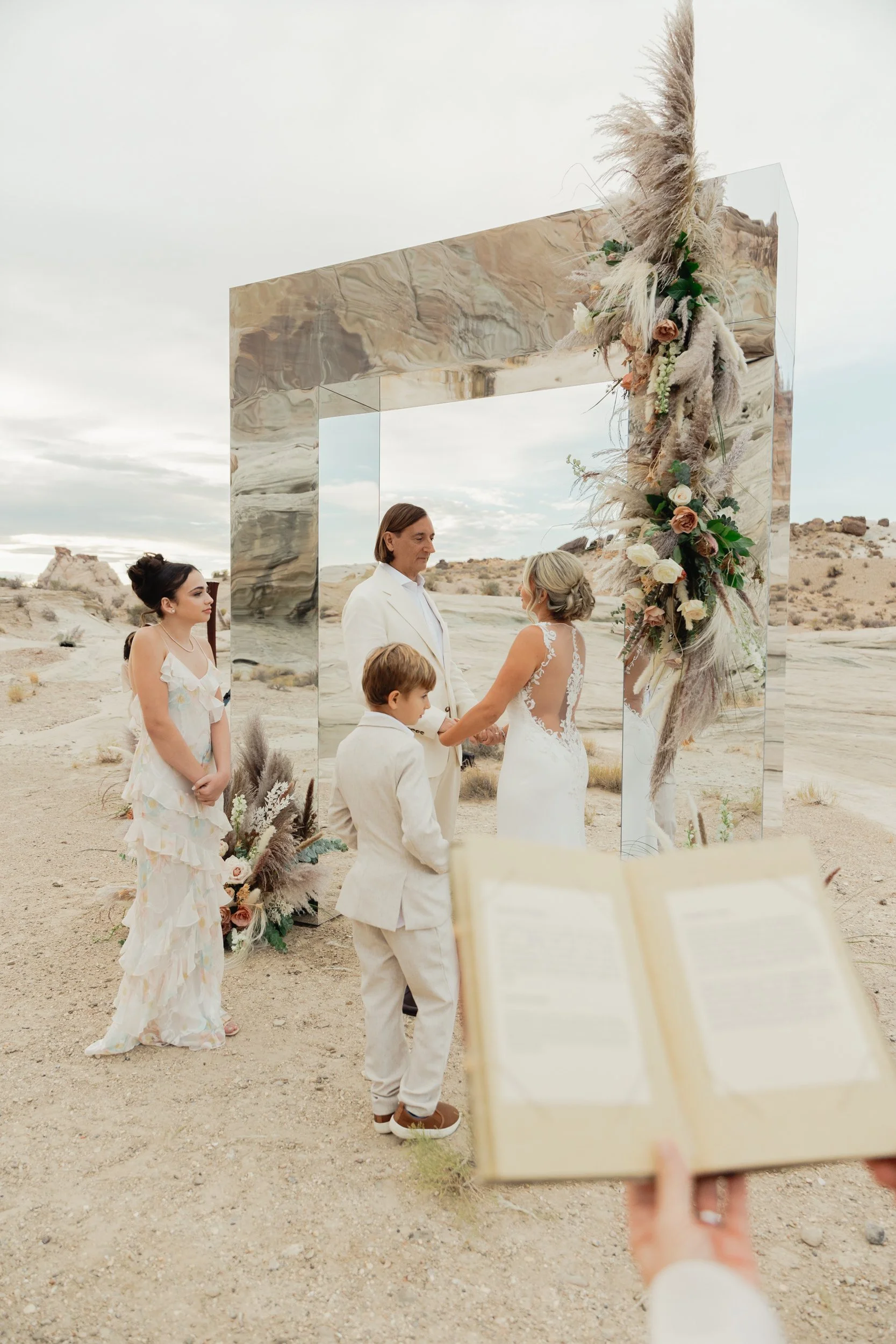 Amangiri vow renewal with mirror arch ceremony | Amangiri preferred elopement photographers The Hearnes