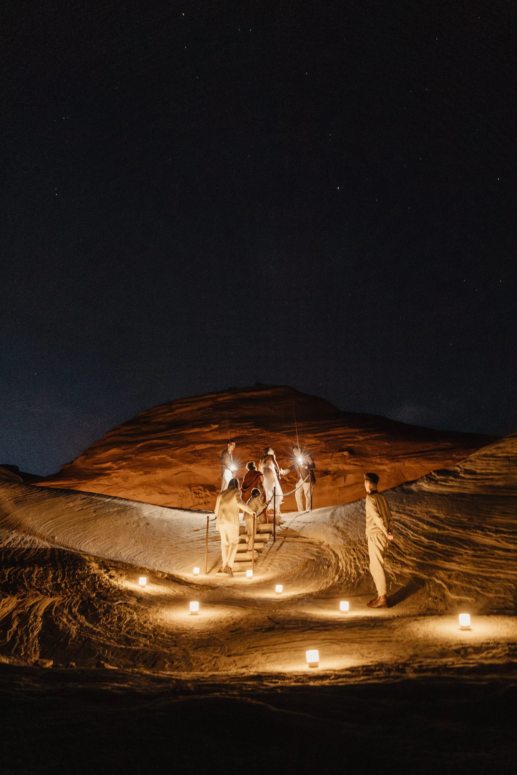 Amangiri private candle lit dinner under the stars | Amangiri preferred photographer The Hearnes