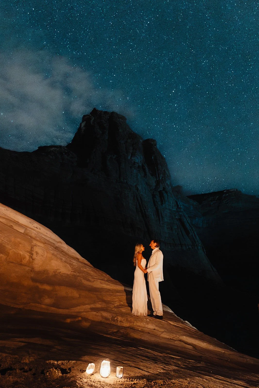 Astrophotography star photos elopement at Amangiri with The Hearnes