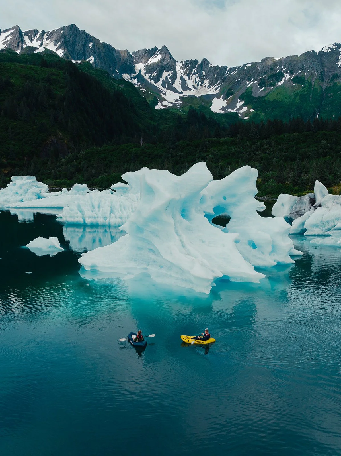 Alaska Adventure Elopement Photographers | Kayaking with Icebergs with The Hearnes