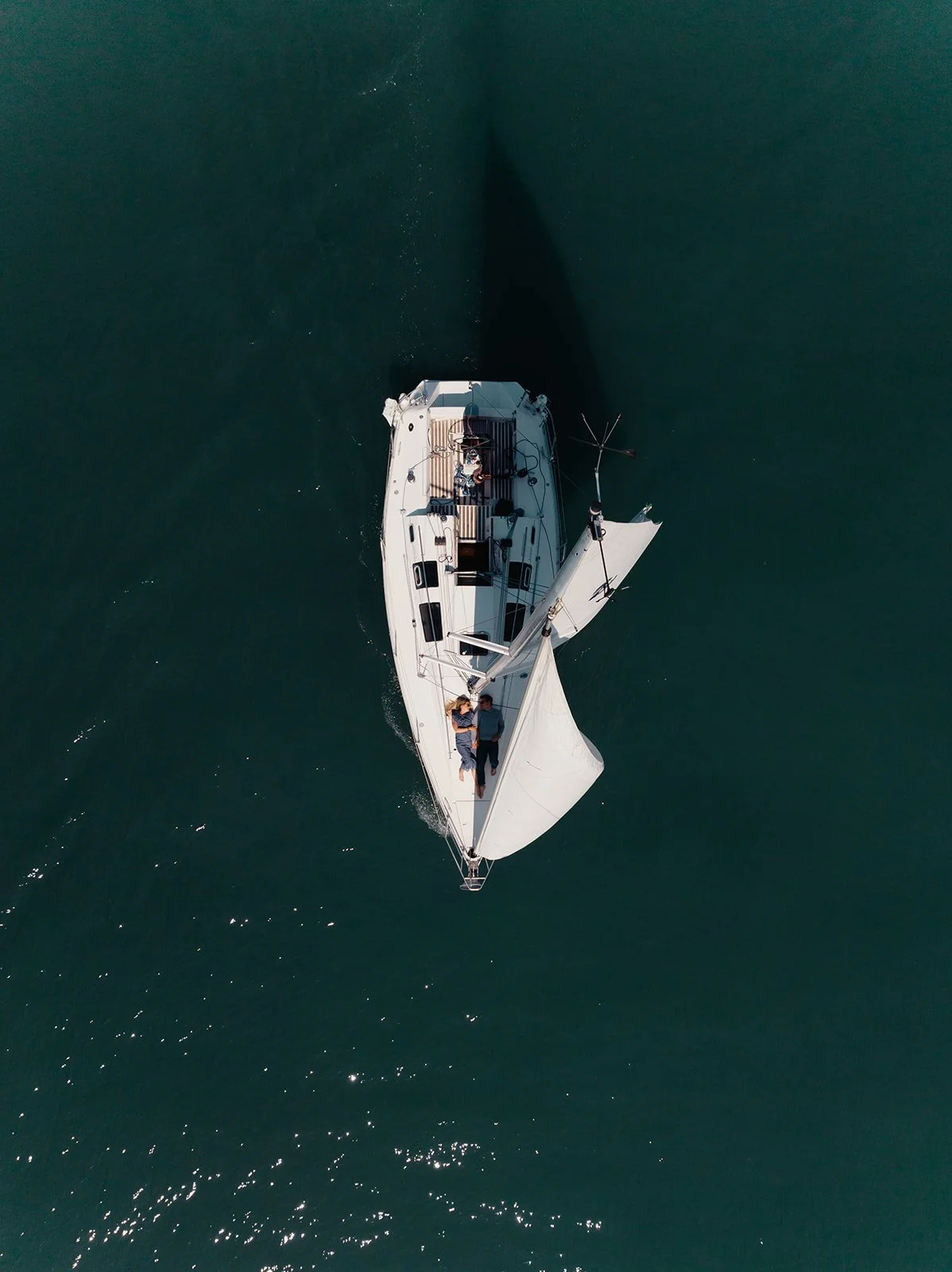 Sailboat in Alaska | The Hearnes Elopement Photography | Seward, AK engagement session