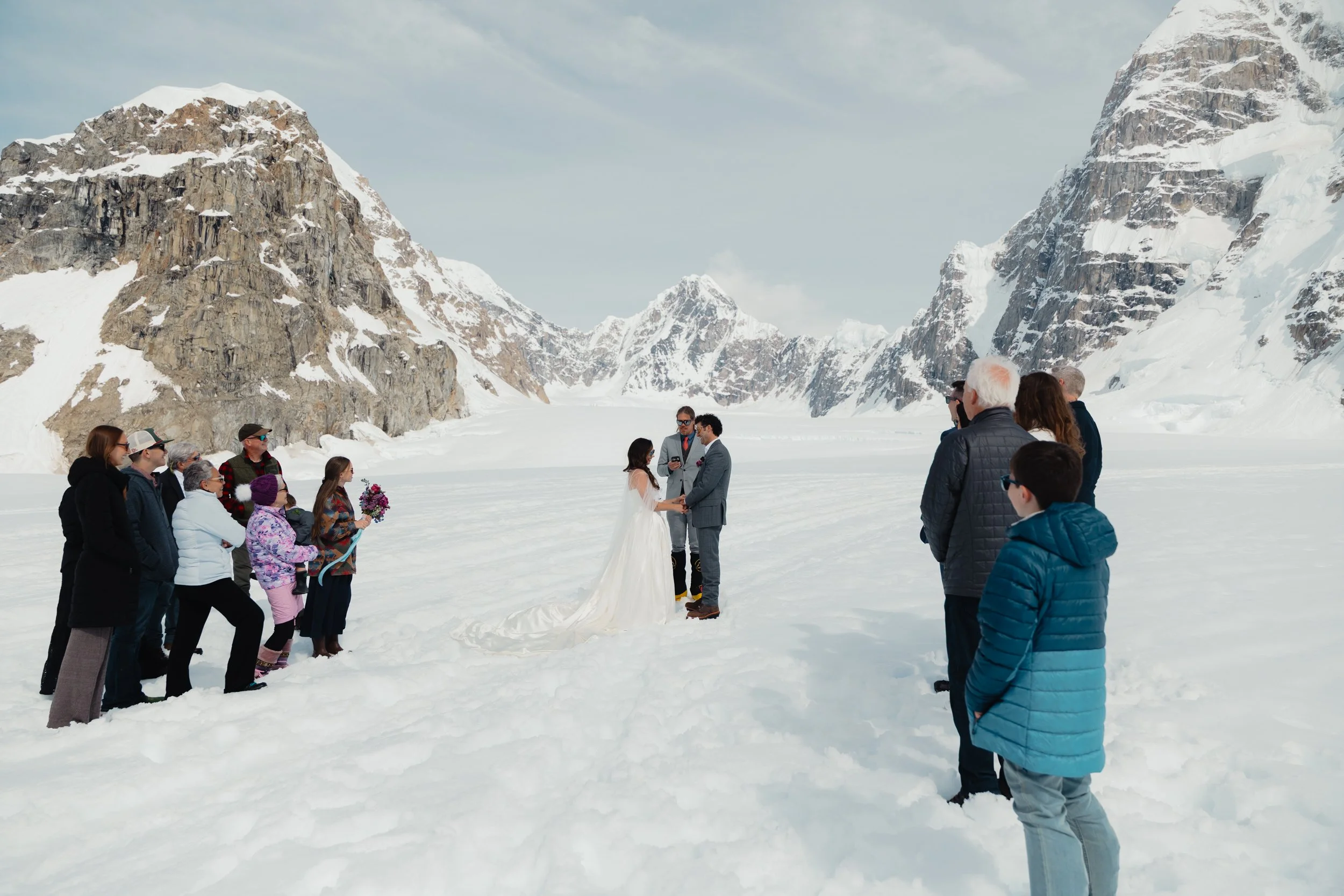 Mt. Denali Basecamp fly-in wedding in Alaska | The Hearnes Adventure Photography