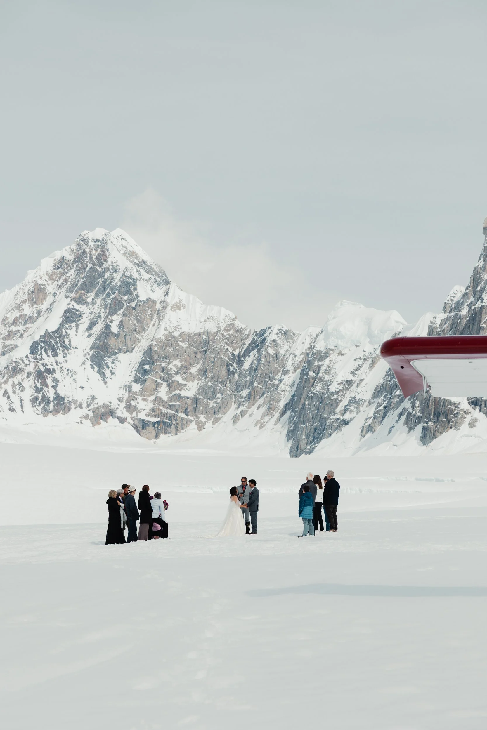 Mt. Denali Basecamp fly-in wedding in Alaska | The Hearnes Adventure Photography