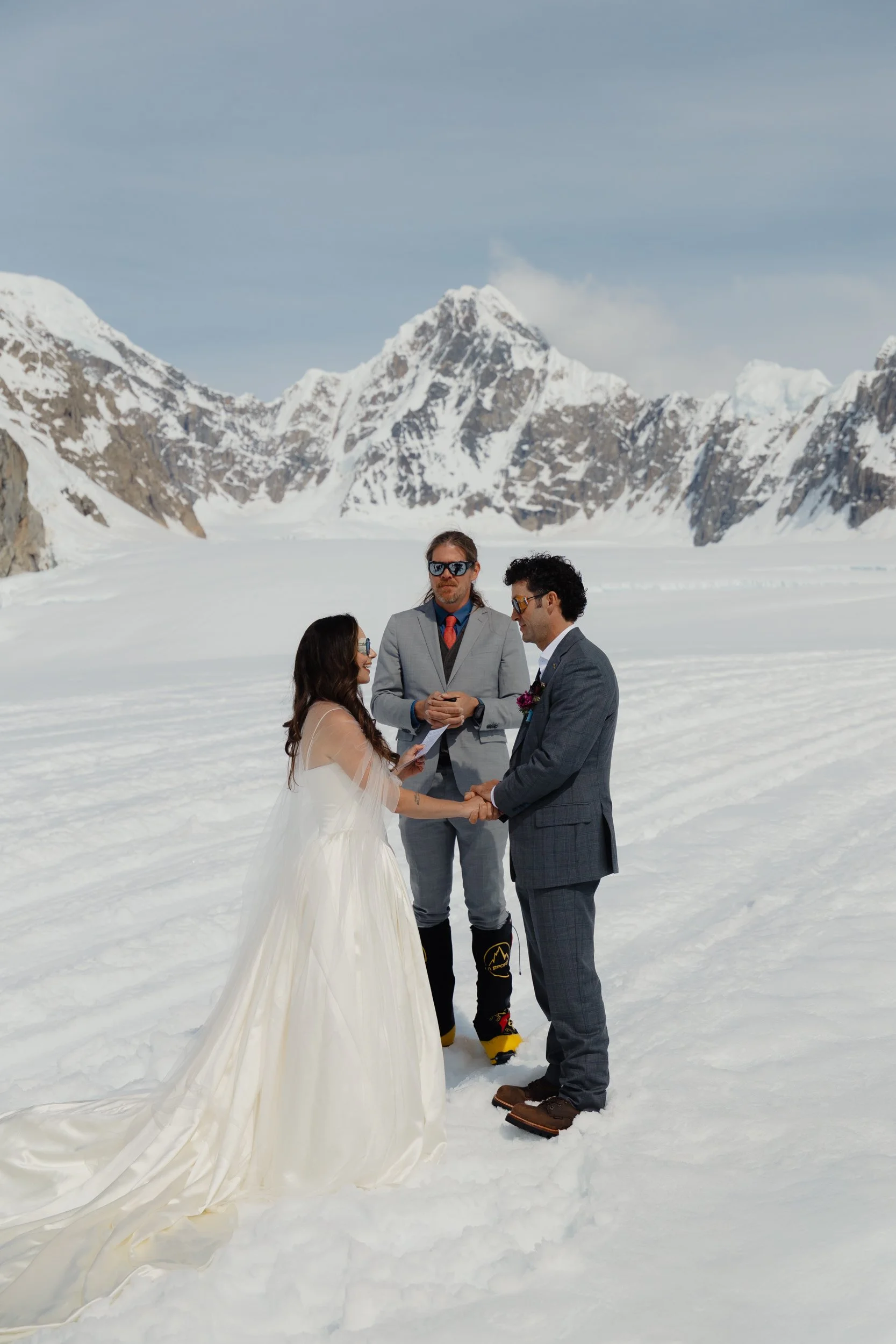 Mt. Denali Basecamp fly-in wedding in Alaska | The Hearnes Adventure Photography