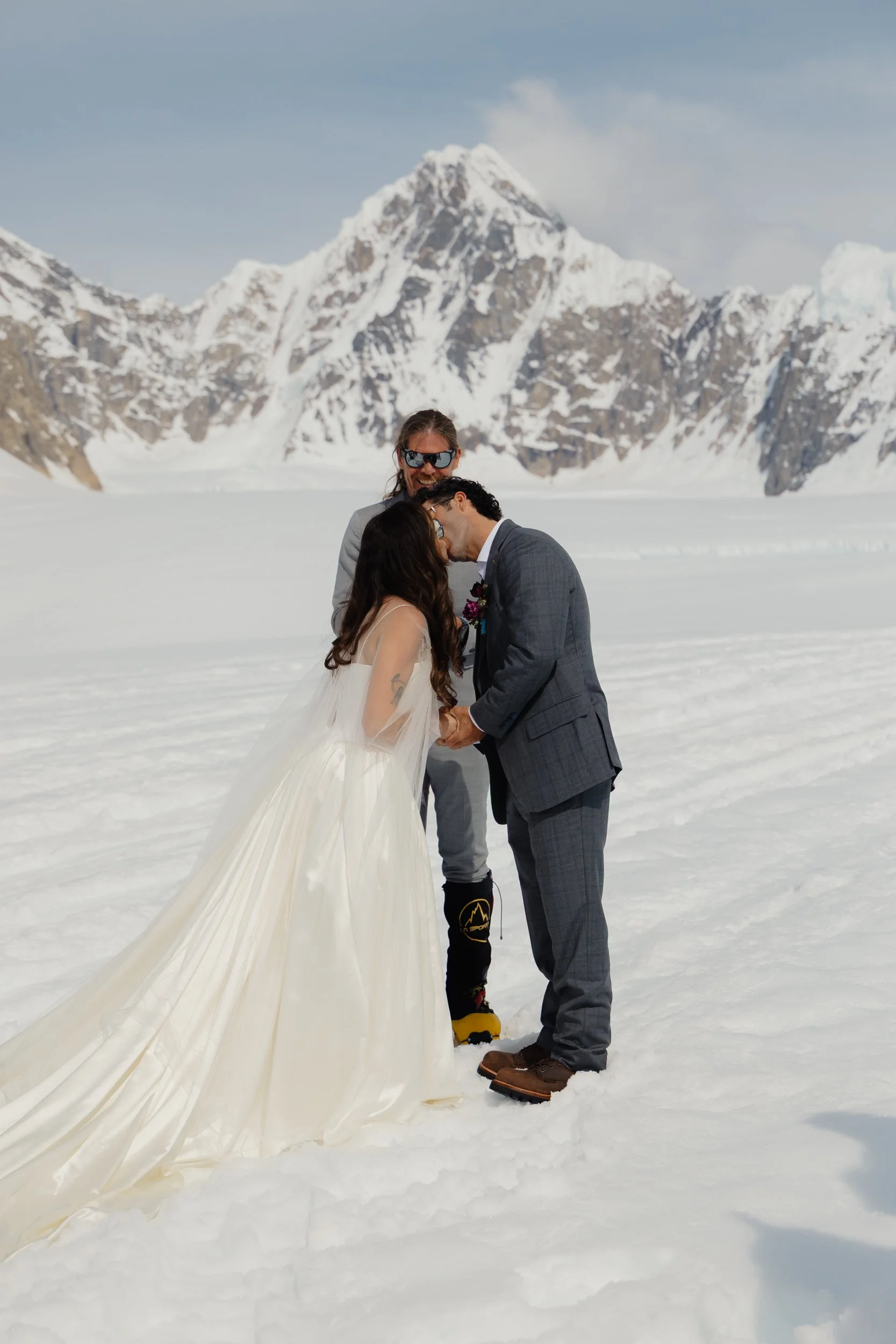 Mt. Denali Basecamp fly-in wedding in Alaska | The Hearnes Adventure Photography