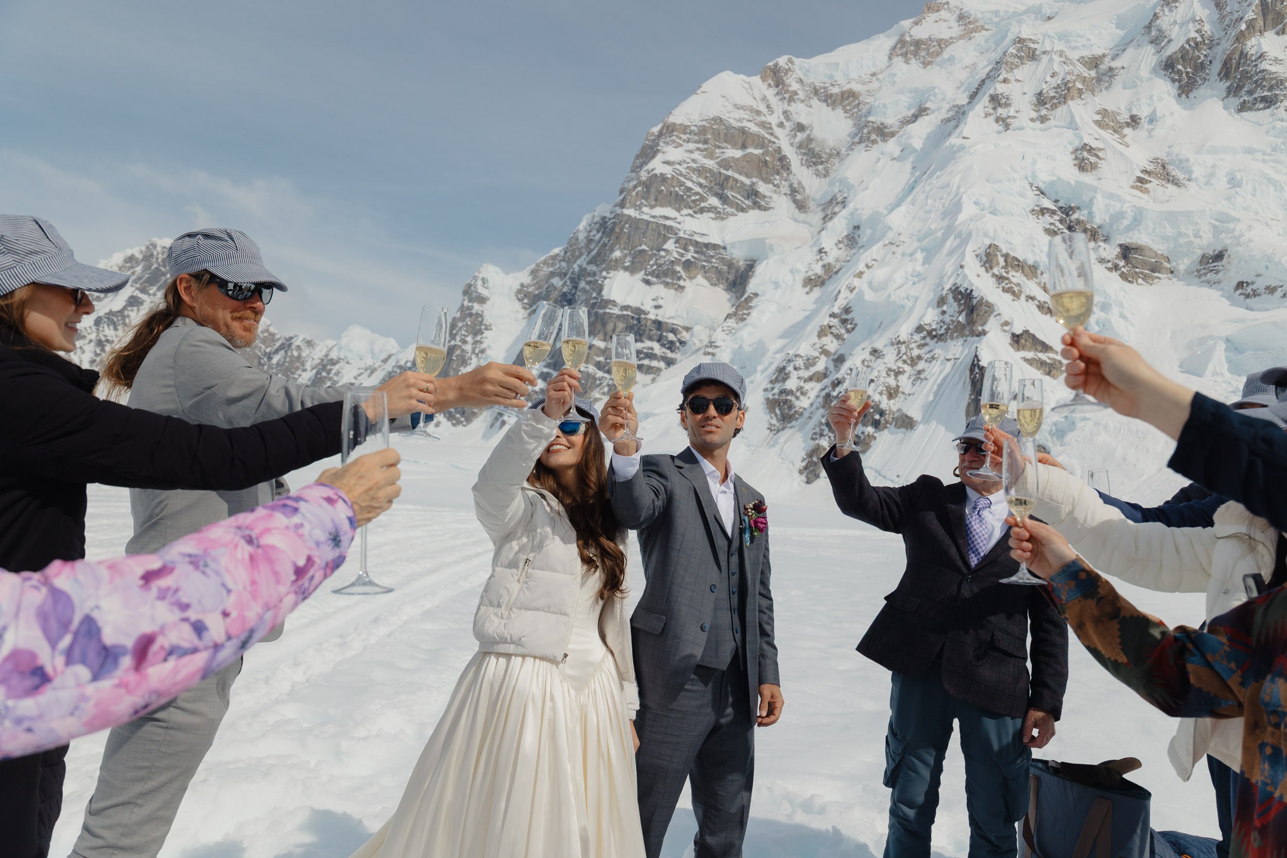 Mt. Denali Basecamp fly-in wedding in Alaska | The Hearnes Adventure Photography