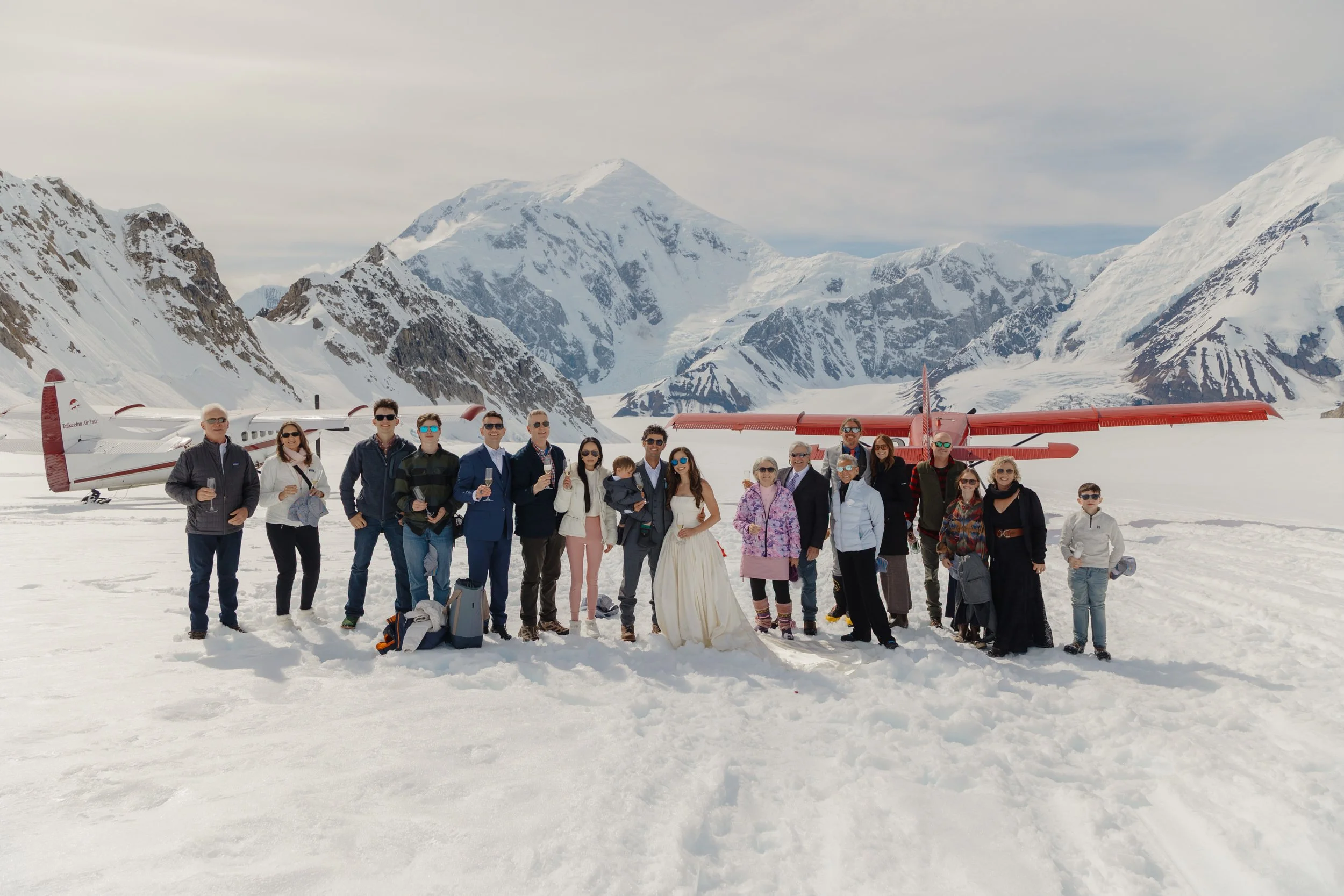 Mt. Denali Basecamp fly-in wedding in Alaska | The Hearnes Adventure Photography