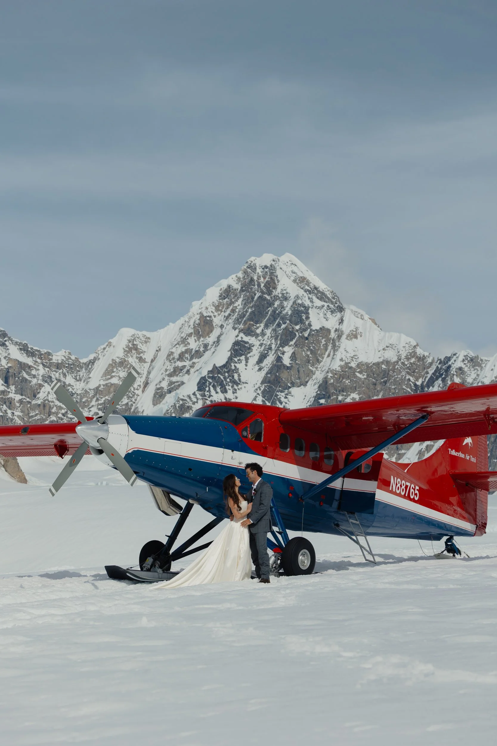 Mt. Denali Basecamp fly-in wedding in Alaska | The Hearnes Adventure Photography